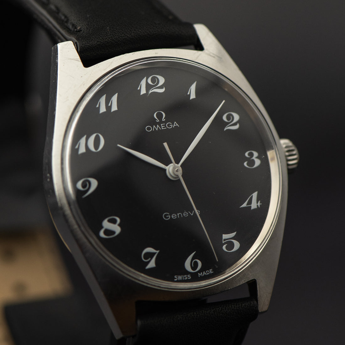 1968 OMEGA GENEVE BREGUET MATTE BLACK CAL. 601 REF. 135.041