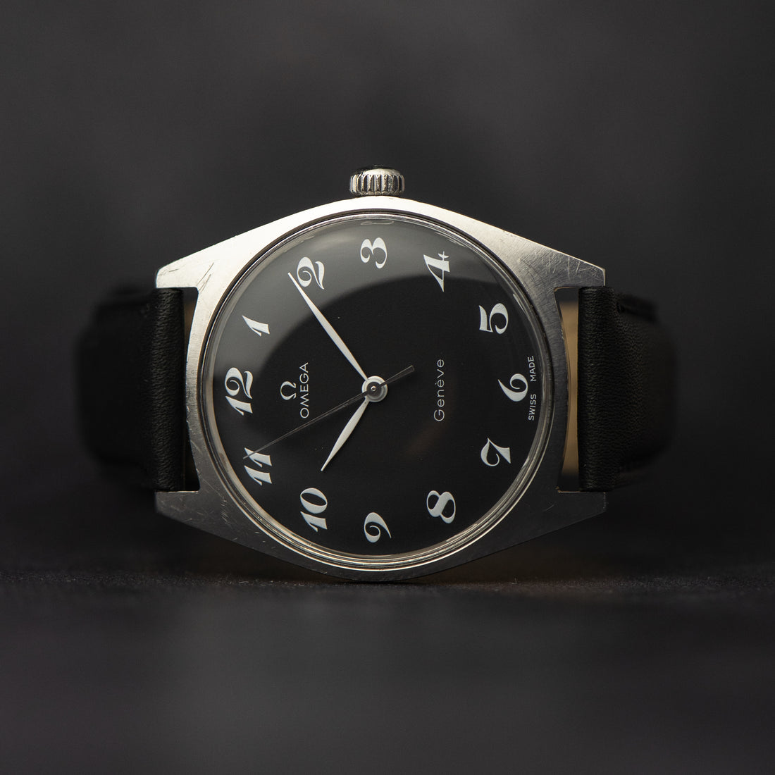1968 OMEGA GENEVE BREGUET MATTE BLACK CAL. 601 REF. 135.041