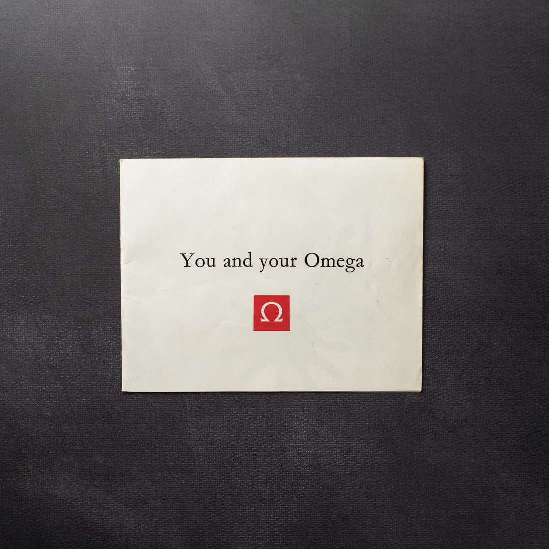 YOU AND YOUR OMEGA BOOKLET FOR SPEEDMASTER AND CHRONOGRAPH