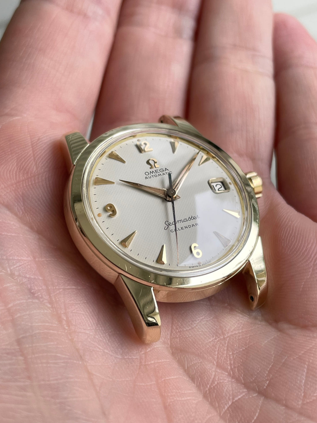 1959 OMEGA SEAMASTER CALENDAR BIG LOGO HONEYCOMB EXPLORER CAL. 503 REF. 2992-3SC