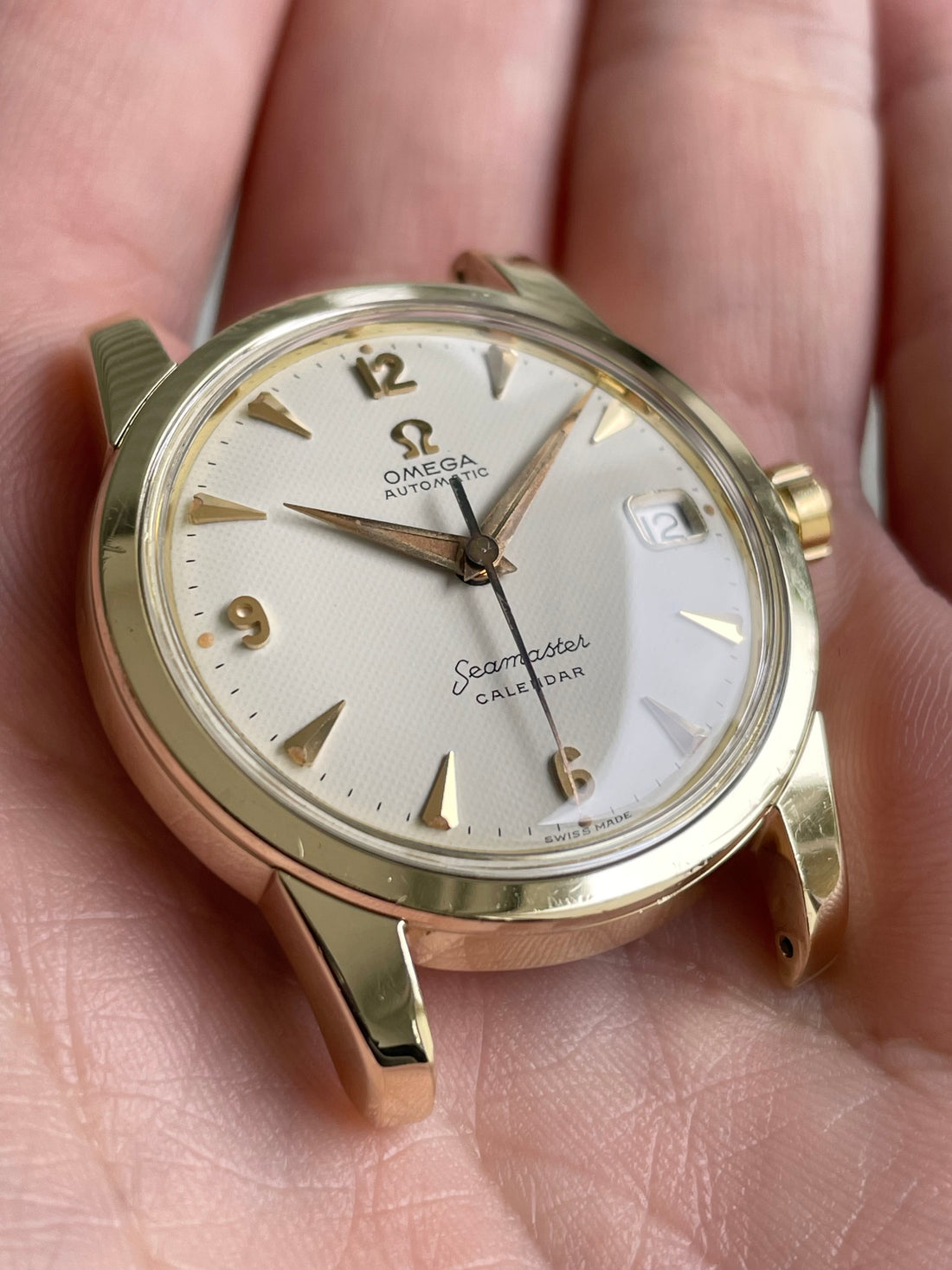 1959 OMEGA SEAMASTER CALENDAR BIG LOGO HONEYCOMB EXPLORER CAL. 503 REF. 2992-3SC