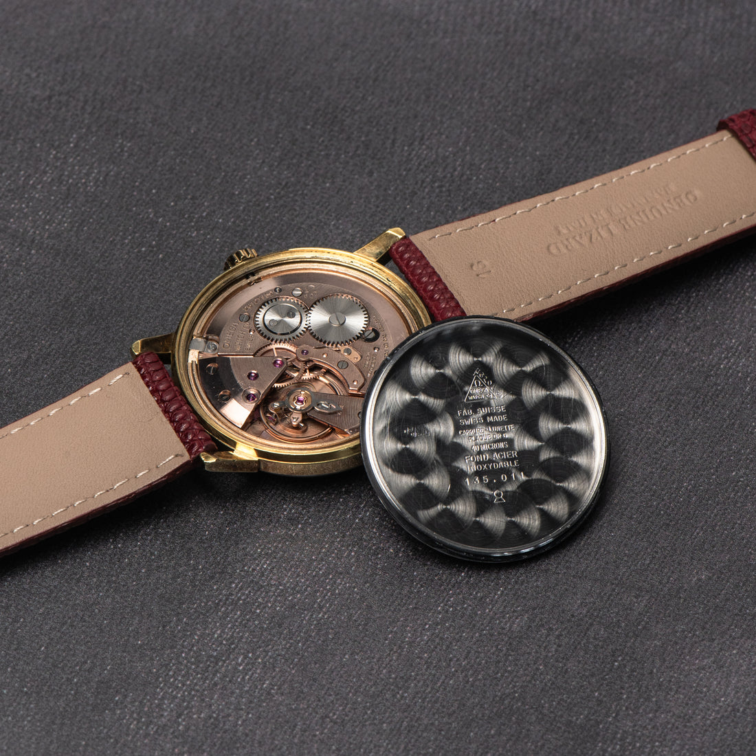 1968 OMEGA SEAMASTER GENEVE GREY LINEN RAINBOW HUE CAL. 601 REF. 135.011