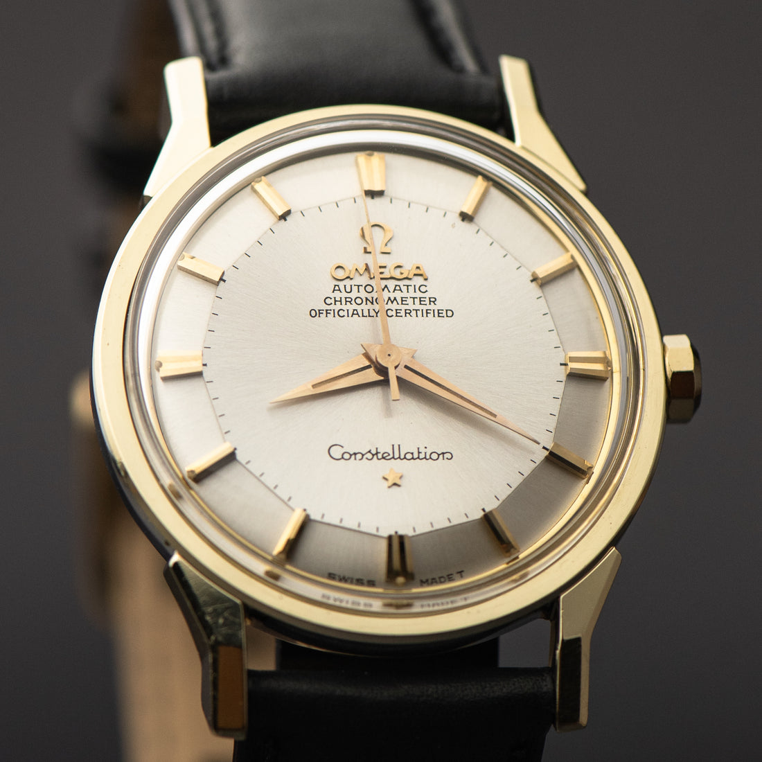 1963 OMEGA CONSTELLATION PIE PAN SUNBURST DOG-LEG COLLECTORS SET CAL. 551 REF. 167.005