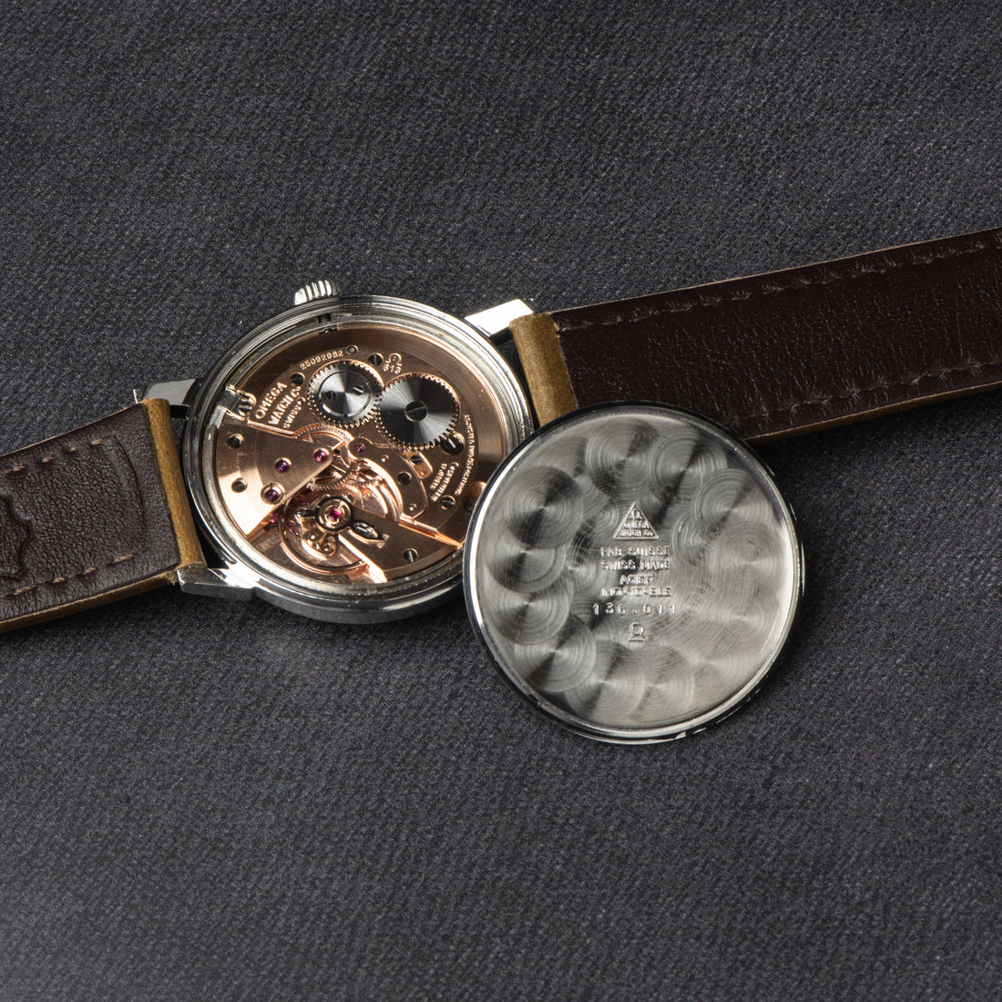 1967 DOUBLE SIGNED OMEGA SEAMASTER 600 GENEVE QUICKSET SUNBURST CAL. 613 REF. 136.011