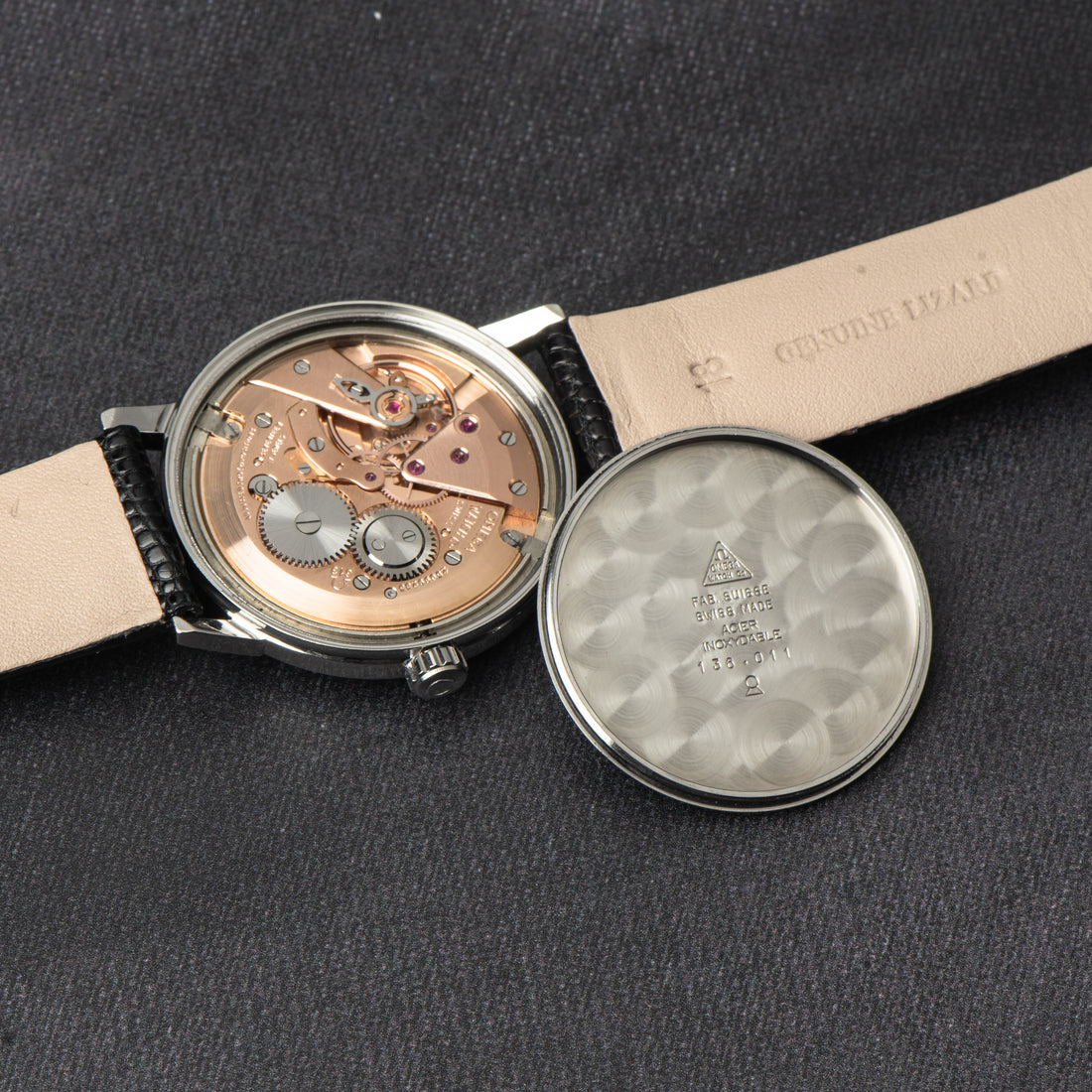 1967 DOUBLE SIGNED OMEGA SEAMASTER 600 GENEVE QUICKSET SUNBURST CAL. 613 REF. 136.011