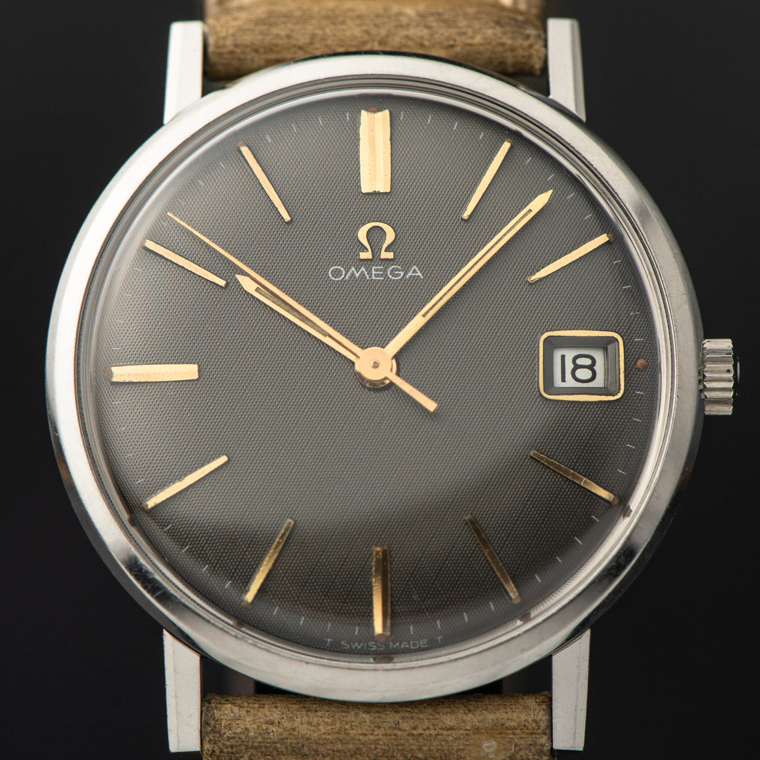 1966 OMEGA GENEVE GREY LINEN CAL. 611 REF. 132.019