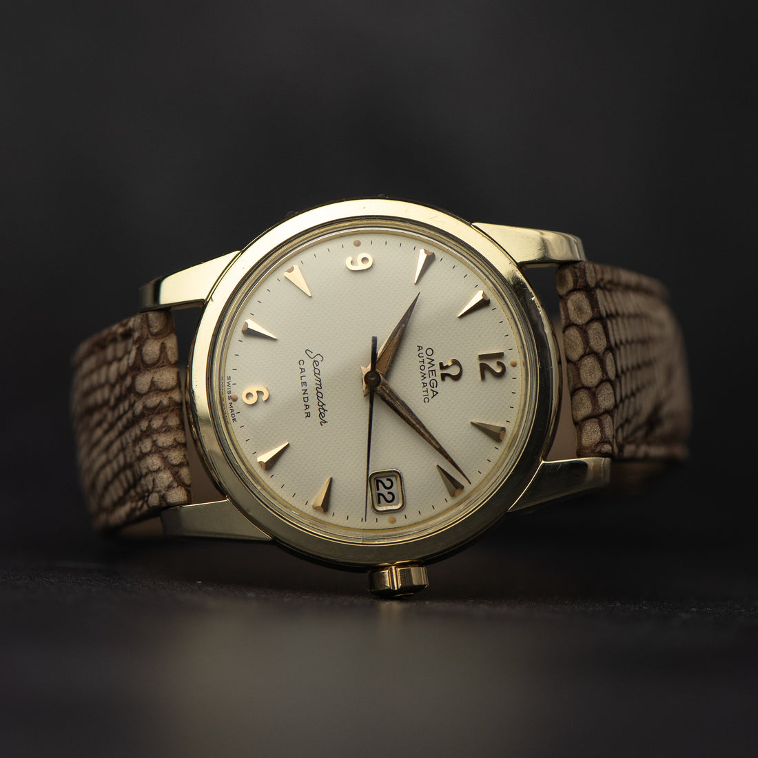 1959 OMEGA SEAMASTER CALENDAR BIG LOGO HONEYCOMB EXPLORER CAL. 503 REF. 2992-3SC
