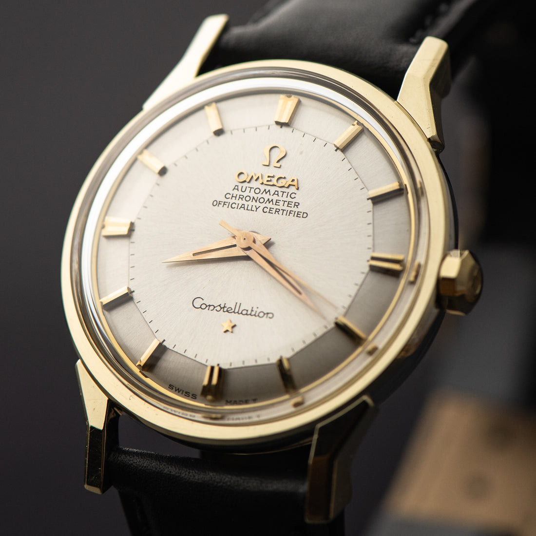 1963 OMEGA CONSTELLATION PIE PAN SUNBURST DOG-LEG COLLECTORS SET CAL. 551 REF. 167.005