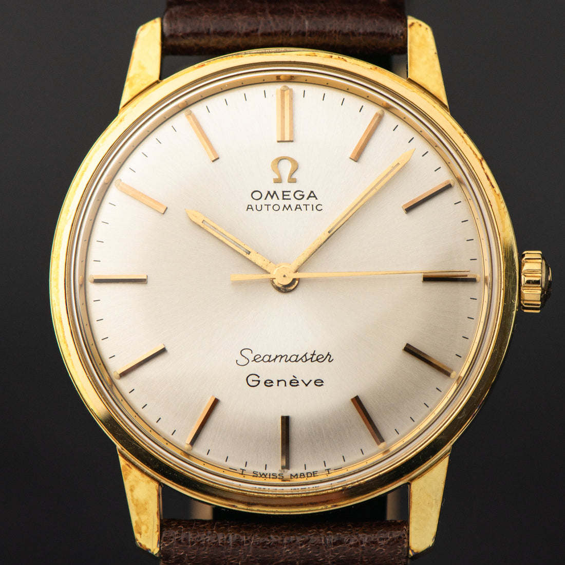 1967 DOUBLE SIGNED OMEGA SEAMASTER GENEVE SUNBURST CAL. 552 REF. 165.002