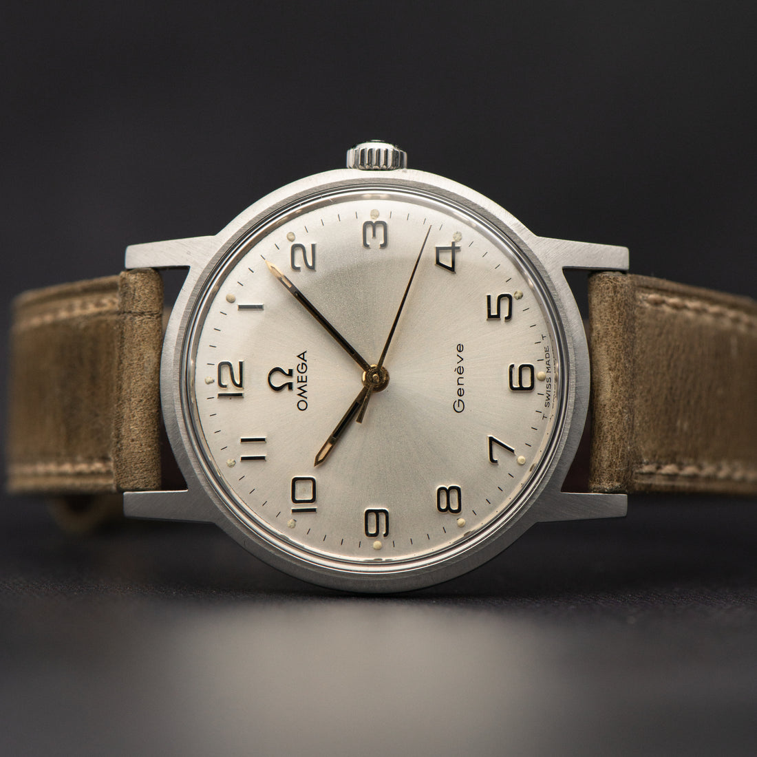 1969 OMEGA GENEVE ARABIC SUNBURST CAL. 601 REF. 135.070