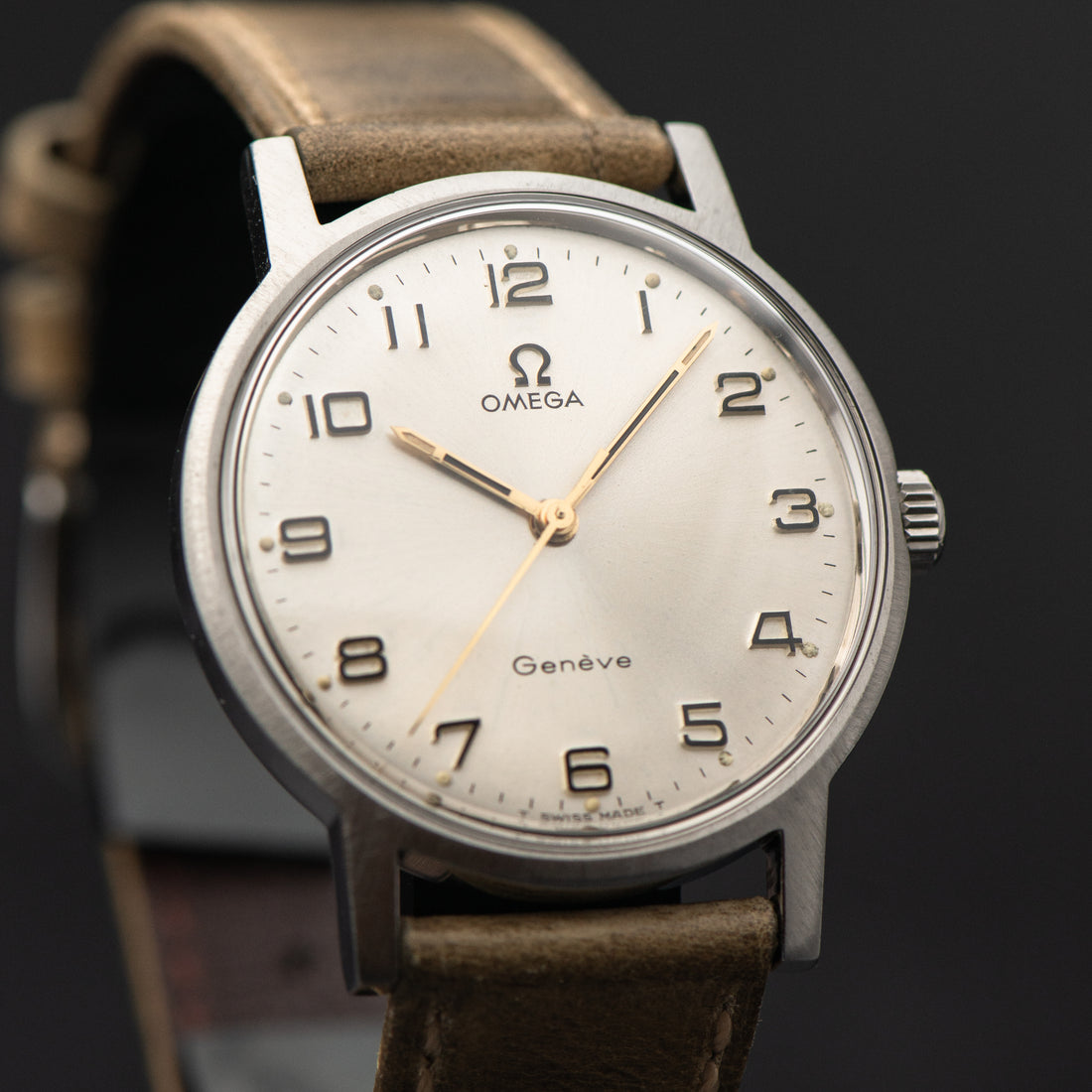1969 OMEGA GENEVE ARABIC SUNBURST CAL. 601 REF. 135.070