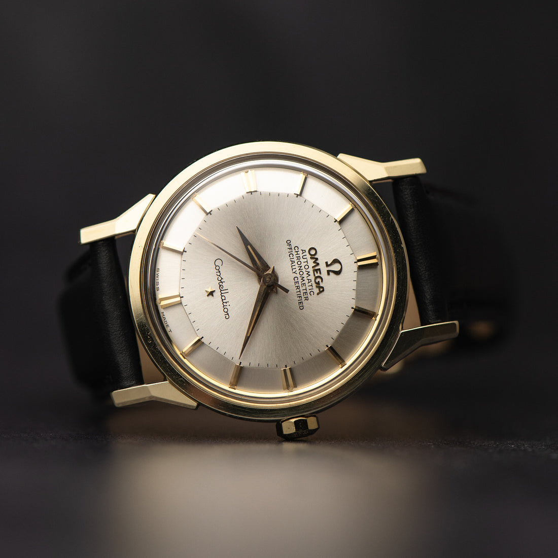 1963 OMEGA CONSTELLATION PIE PAN SUNBURST DOG-LEG COLLECTORS SET CAL. 551 REF. 167.005