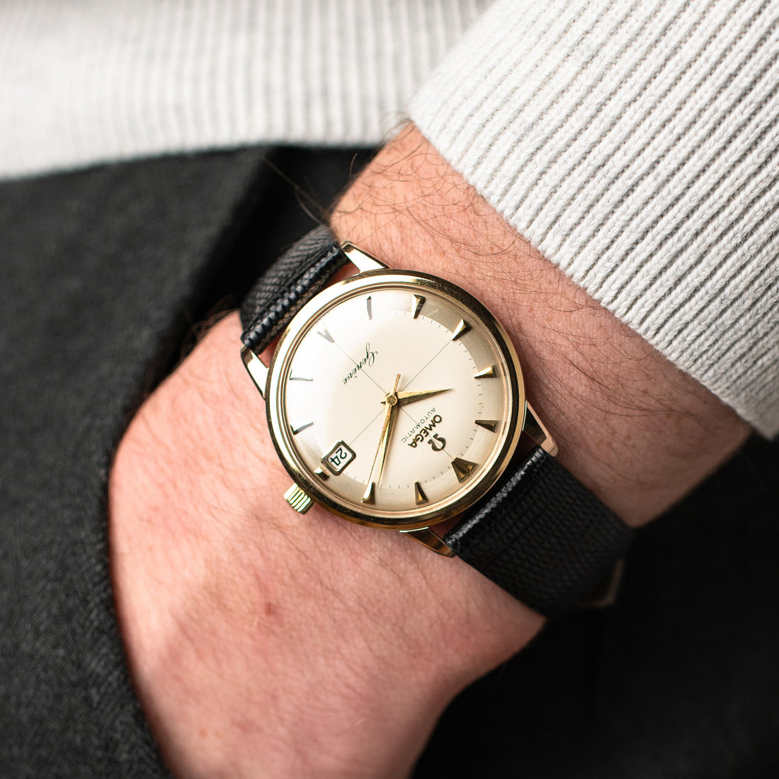 1960 OMEGA GENEVE TWO TONE CROSSHAIR CAL. 562 REF. 14703 SC 61