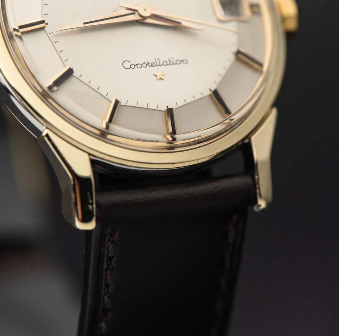 1966 OMEGA CONSTELLATION PIE PAN SUNBURST DOG-LEG CAL. 561 REF. 168.005
