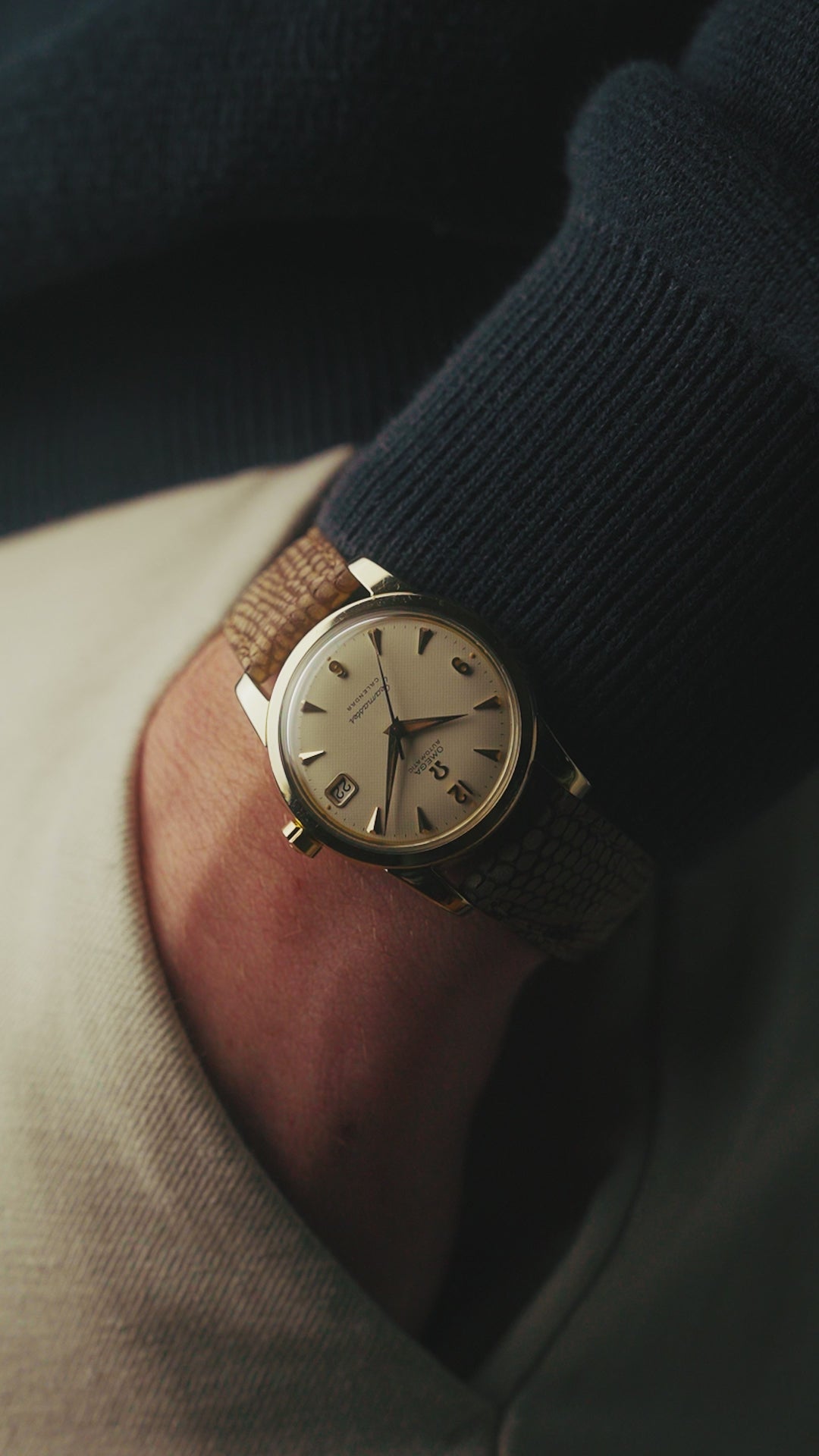 1959 OMEGA SEAMASTER CALENDAR BIG LOGO HONEYCOMB EXPLORER CAL. 503 REF. 2992-3SC
