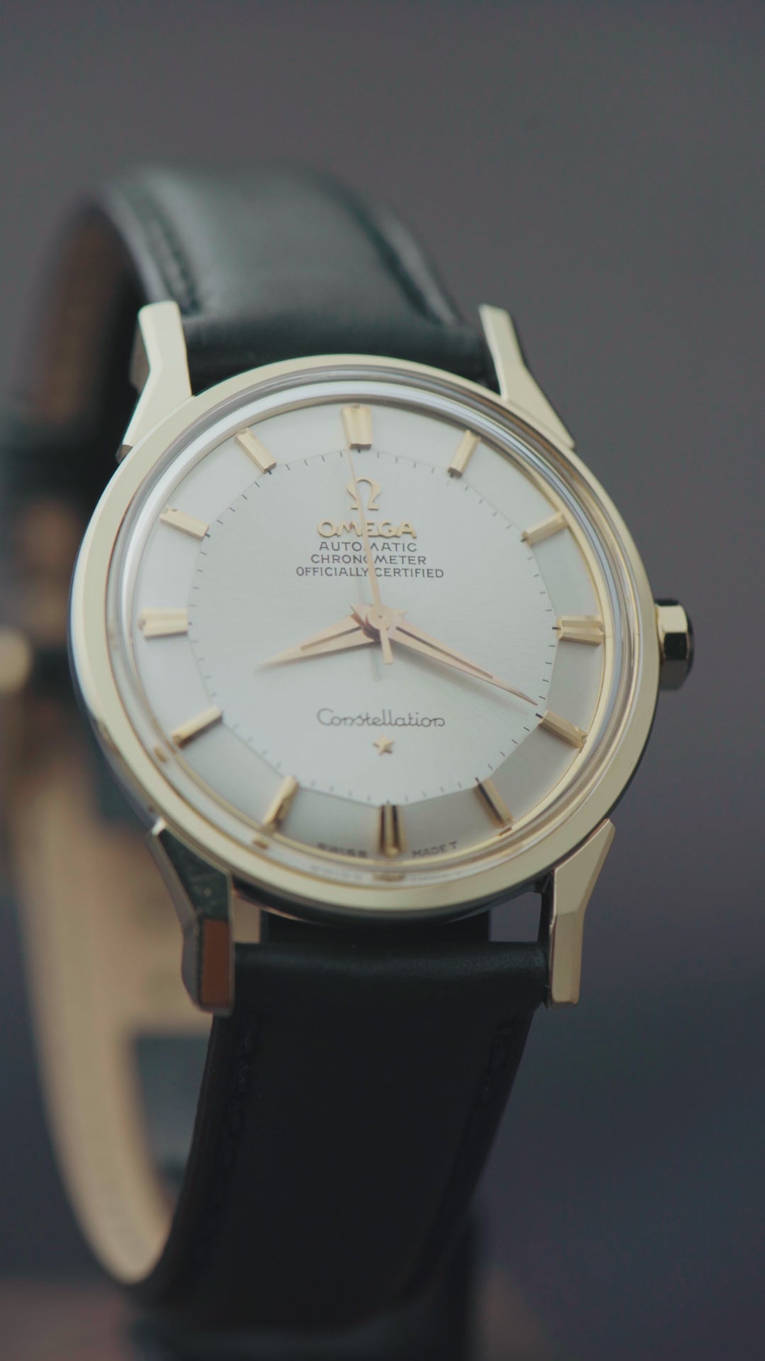 1963 OMEGA CONSTELLATION PIE PAN SUNBURST DOG-LEG COLLECTORS SET CAL. 551 REF. 167.005