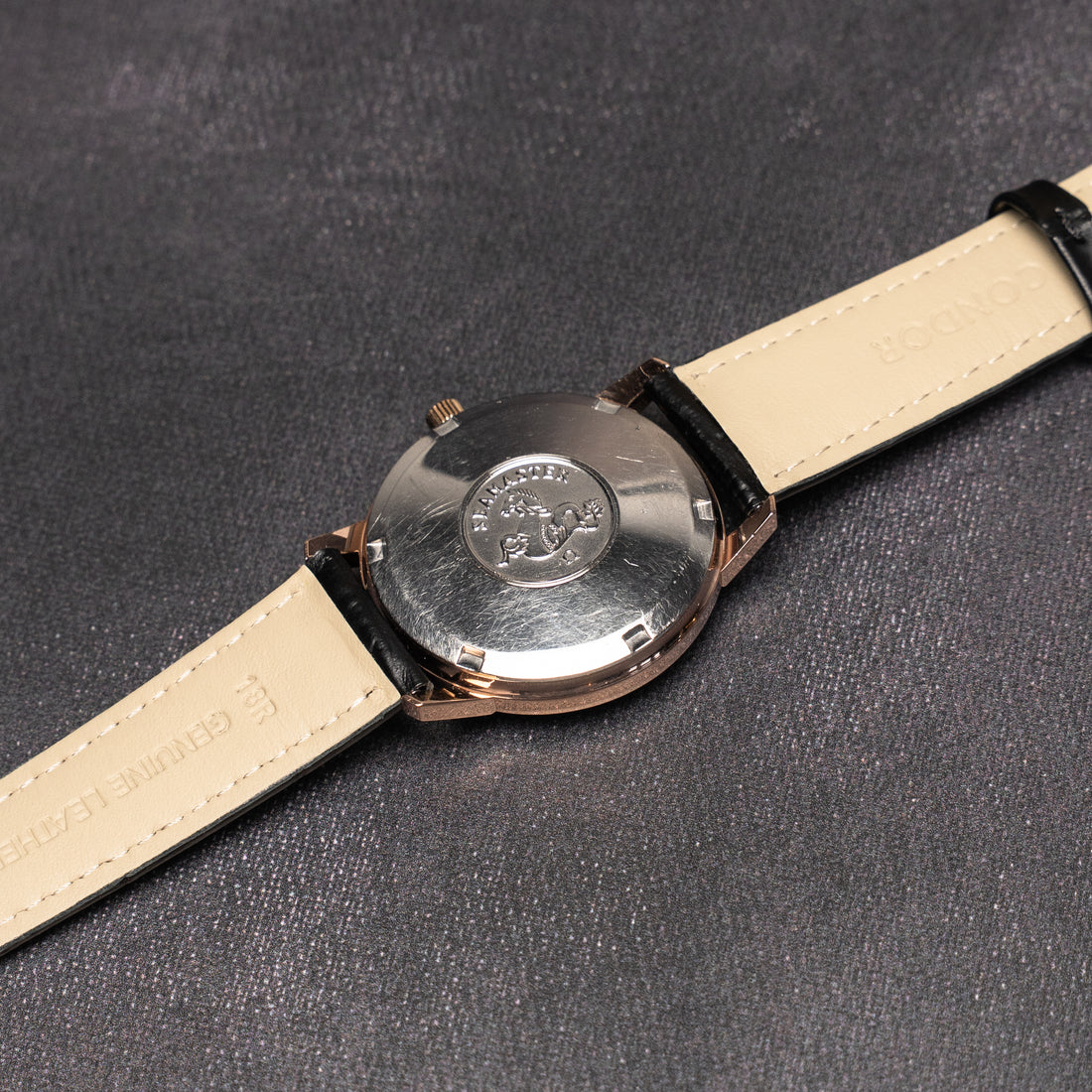 1967 ROSE GOLD OMEGA SEAMASTER SPEEDMASTER COMPANION WHITE TECHNICAL RED CROSSHAIR QUICKSET CAL. 565 REF. 166.002