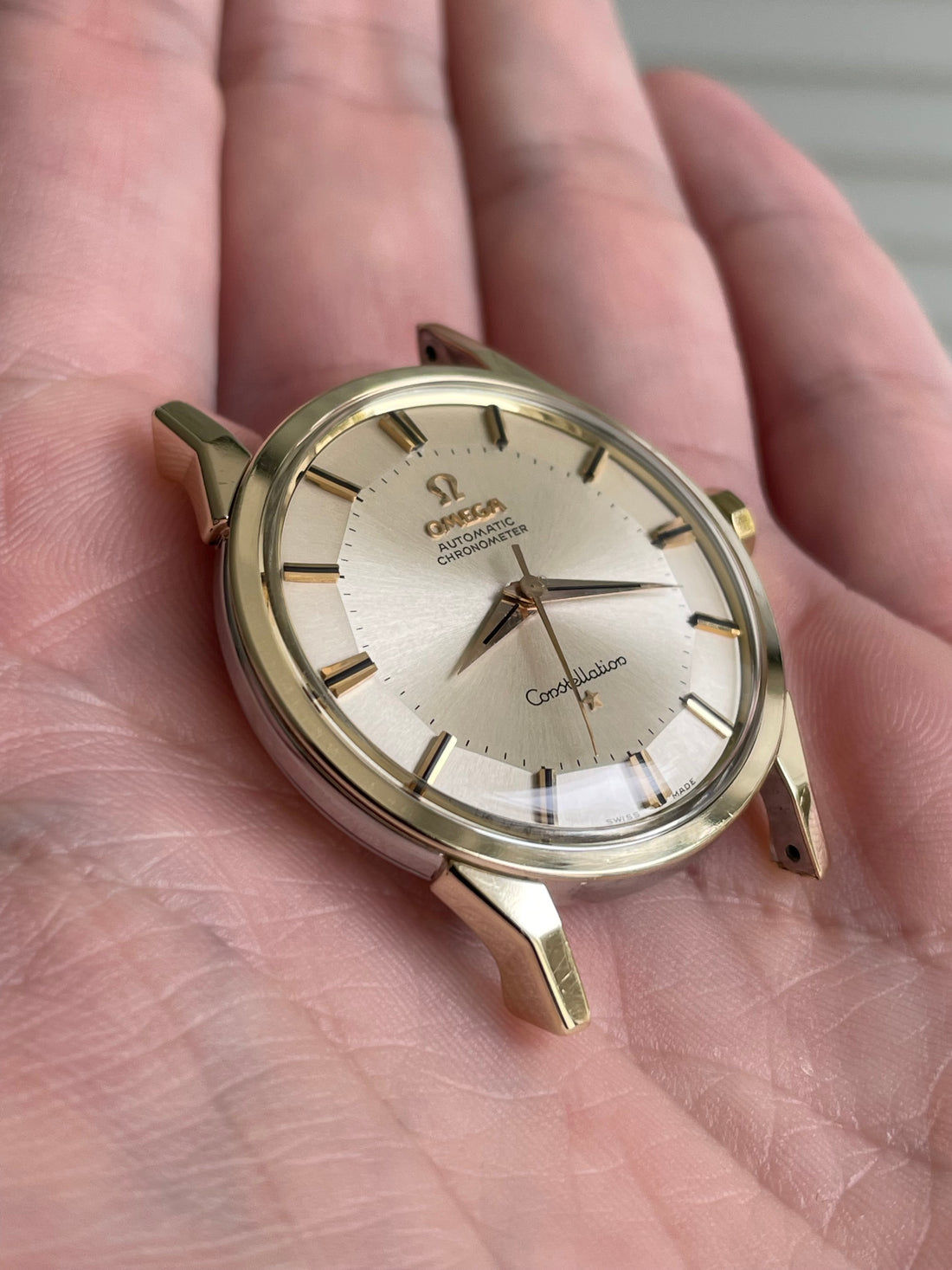 1962 OMEGA CONSTELLATION PIE PAN SUNBURST DOG-LEG CAL. 551 REF. 14900 61 SC