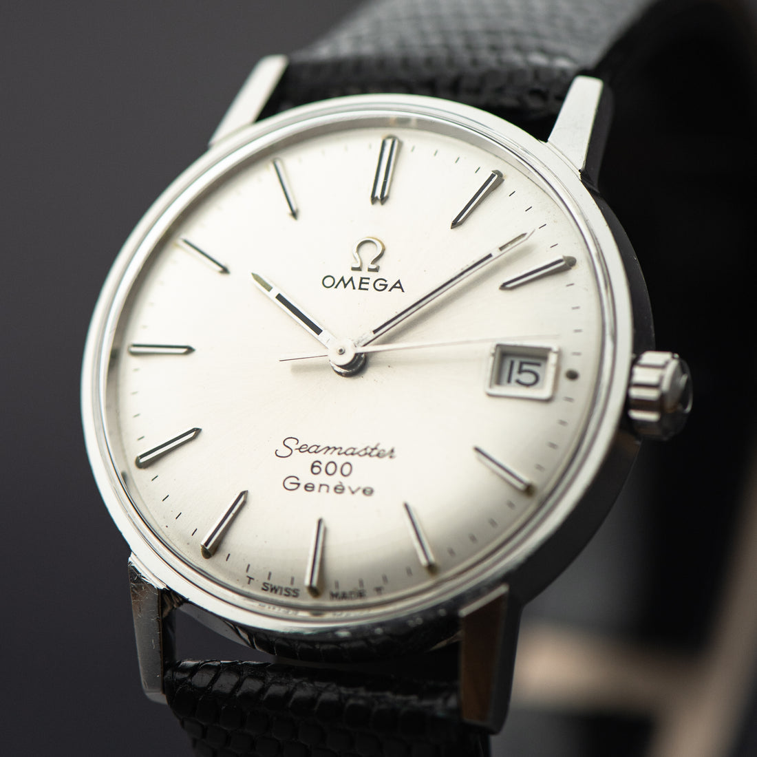 1967 DOUBLE SIGNED OMEGA SEAMASTER 600 GENEVE QUICKSET SUNBURST CAL. 613 REF. 136.011