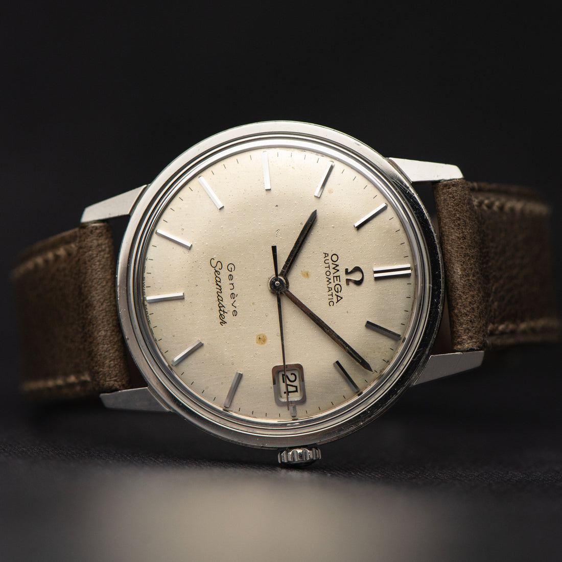 1967 DOUBLE SIGNED OMEGA GENEVE SEAMASTER QUICKSET CAL. 565 REF. 166.002