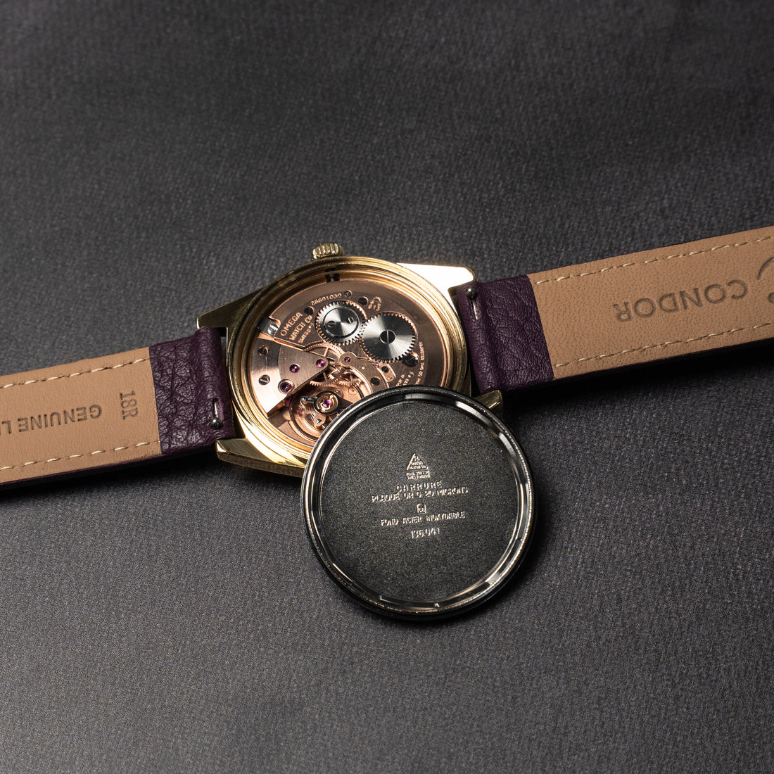 1968 OMEGA GENEVE PURPLE SUNBURST QUICKSET CAL. 613 REF. 136.041