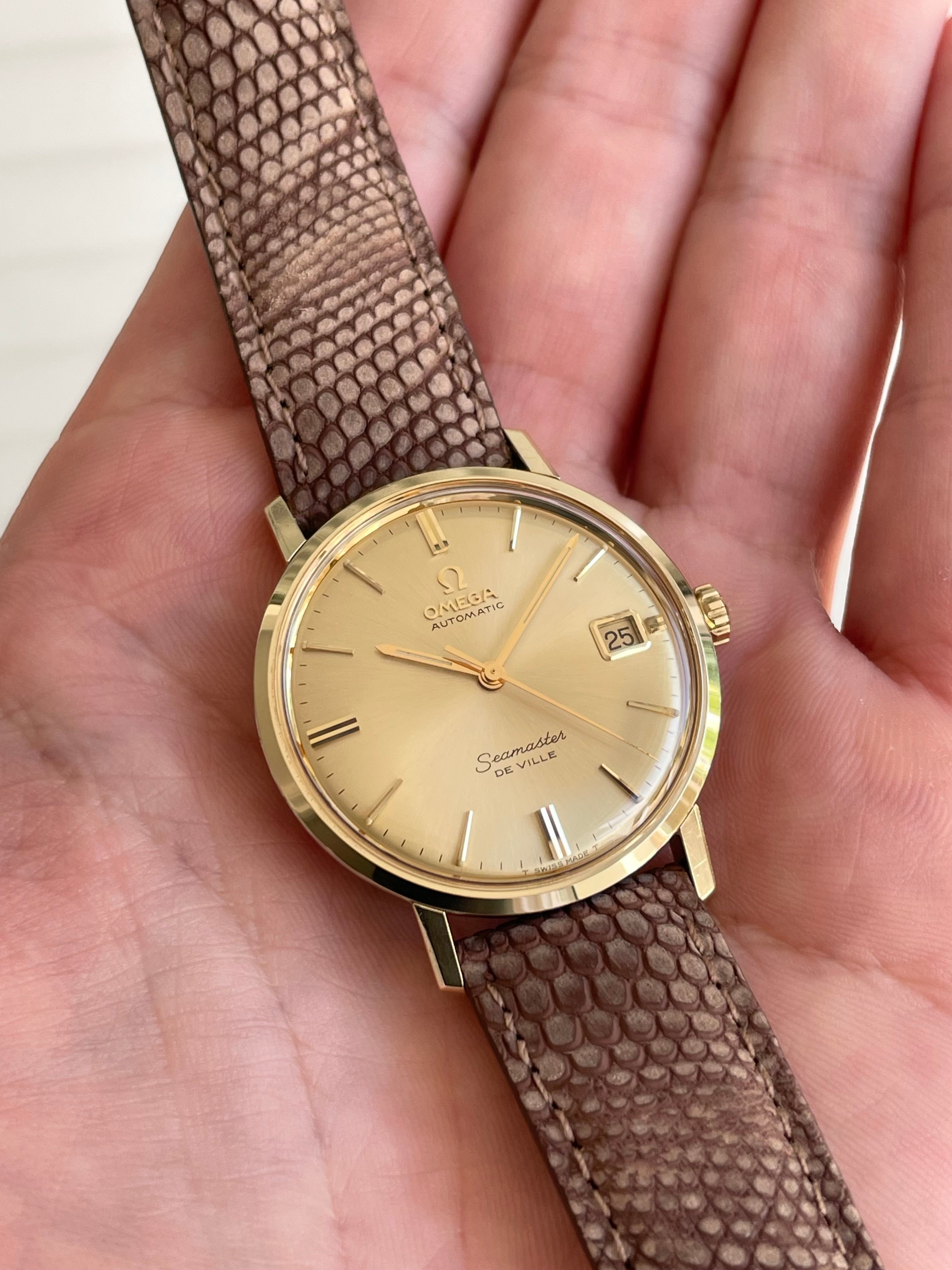 1967 DOUBLE SIGNED OMEGA GENEVE SEAMASTER QUICKSET CAL. 565 REF