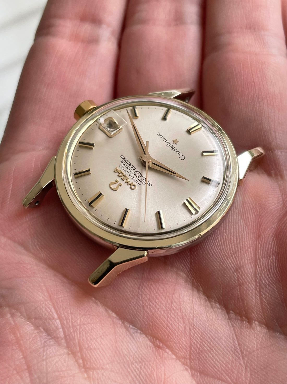 1966 OMEGA CONSTELLATION SUNBURST DOG-LEG CAL. 561 REF. 168.005