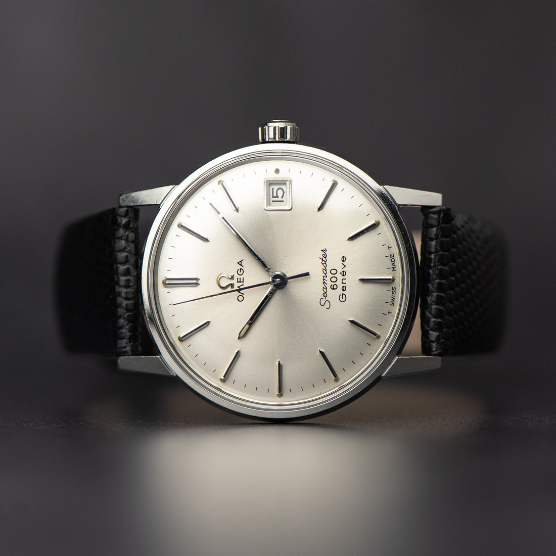 1967 DOUBLE SIGNED OMEGA SEAMASTER 600 GENEVE QUICKSET SUNBURST CAL. 613 REF. 136.011