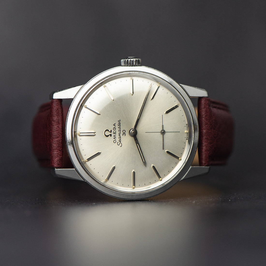 1963 OMEGA SEAMASTER 30 SUNBURST CROSSHAIR SUB SECONDS CAL. 269 REF. 125.007-63