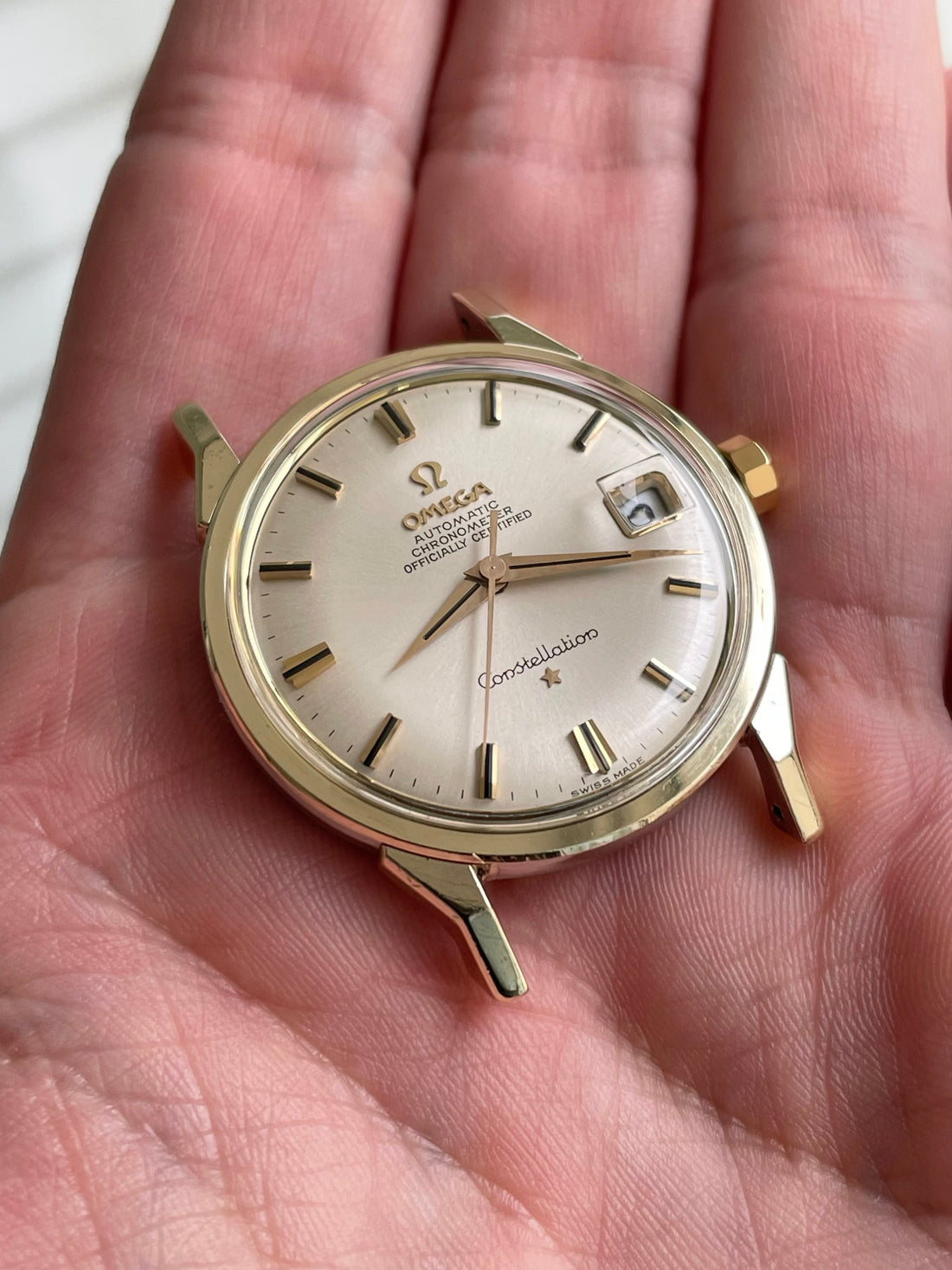 1966 OMEGA CONSTELLATION SUNBURST DOG-LEG CAL. 561 REF. 168.005