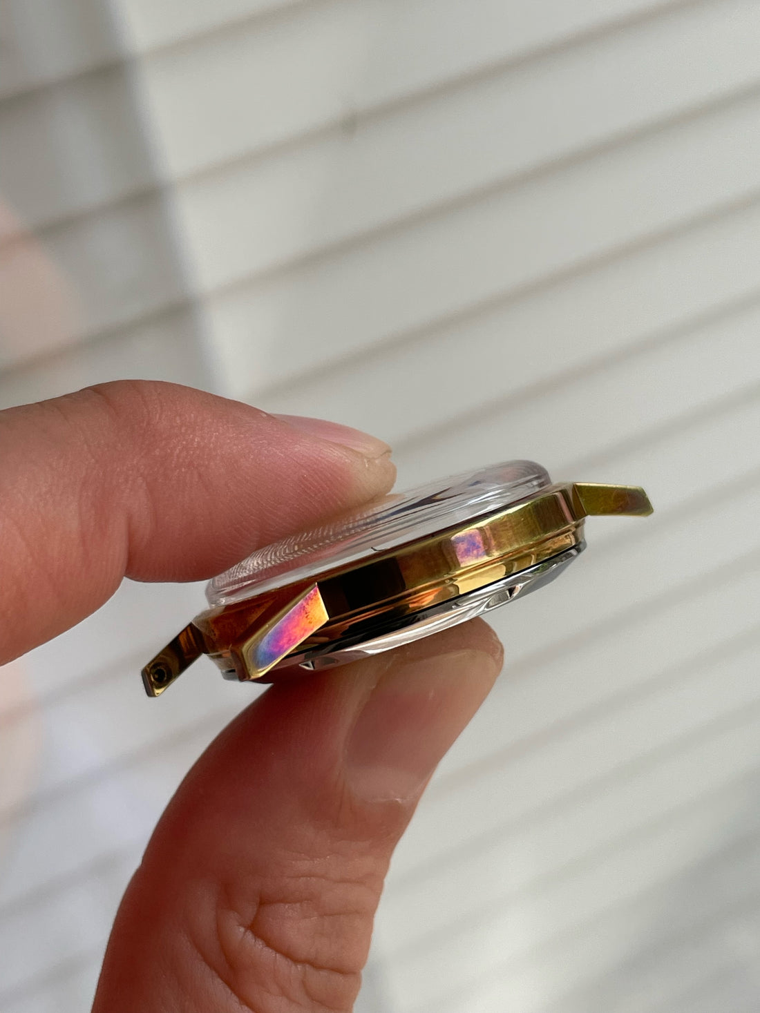 1974 OMEGA GENEVE SUNBURST QUICKSET RAINBOW HUE WITH PAPERWORK AND BUCKLE CAL. 1012 REF. 166.0163