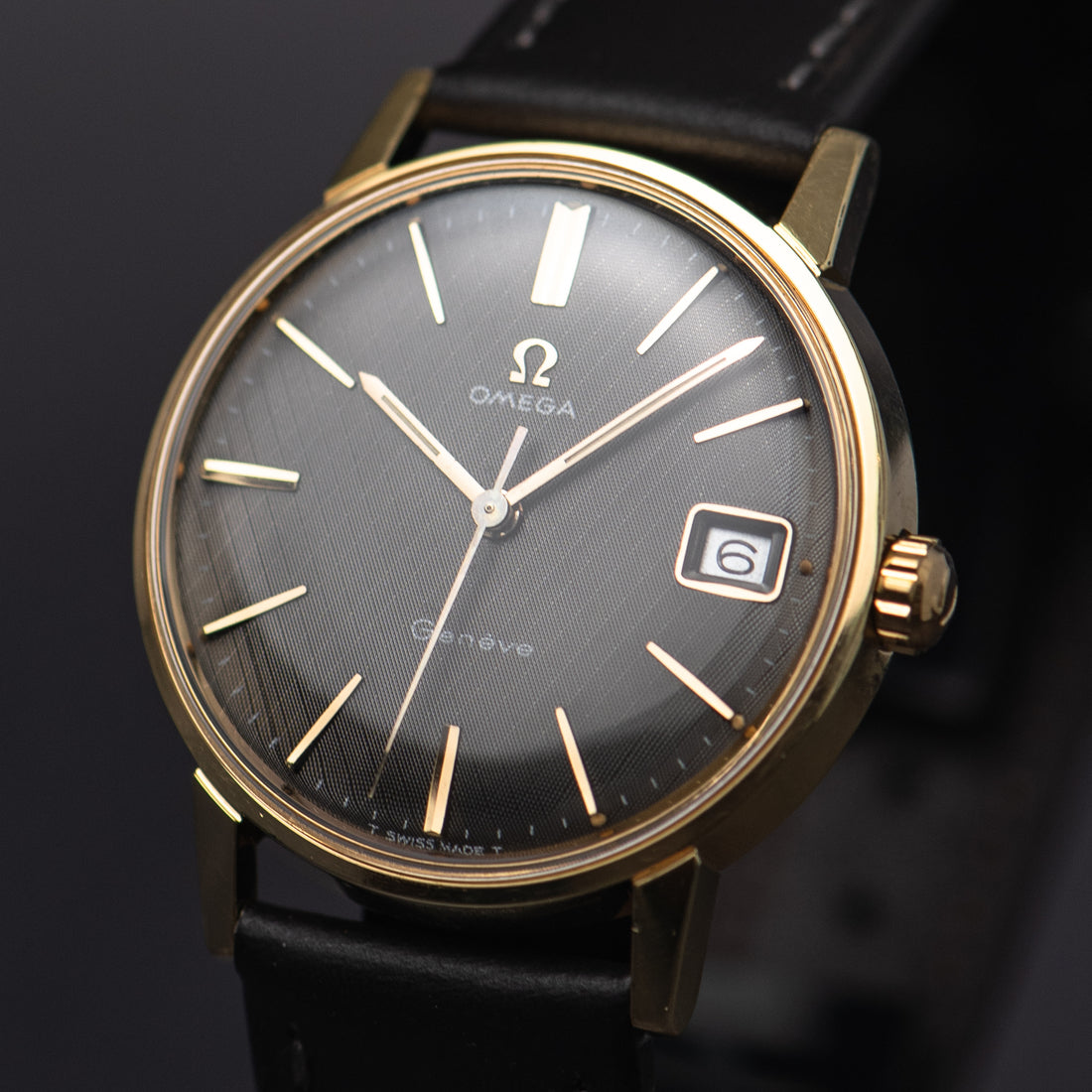 1968 OMEGA SEAMASTER GENEVE GREY LINEN QUICKSET CAL. 613 REF. 136.011