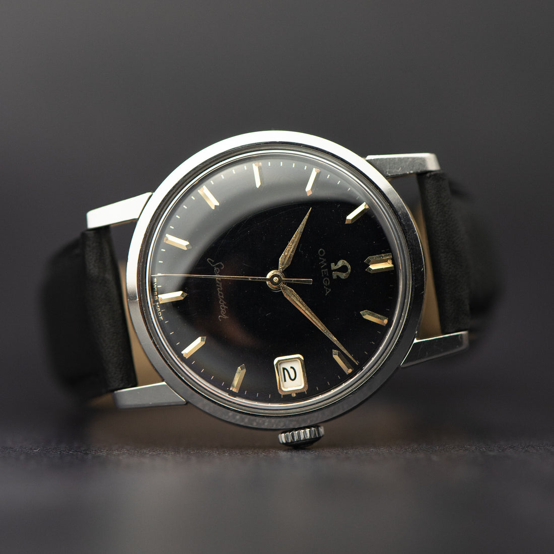 1960 OMEGA SEAMASTER GLOSS BLACK CAL. 610 REF. 14384 4 SC