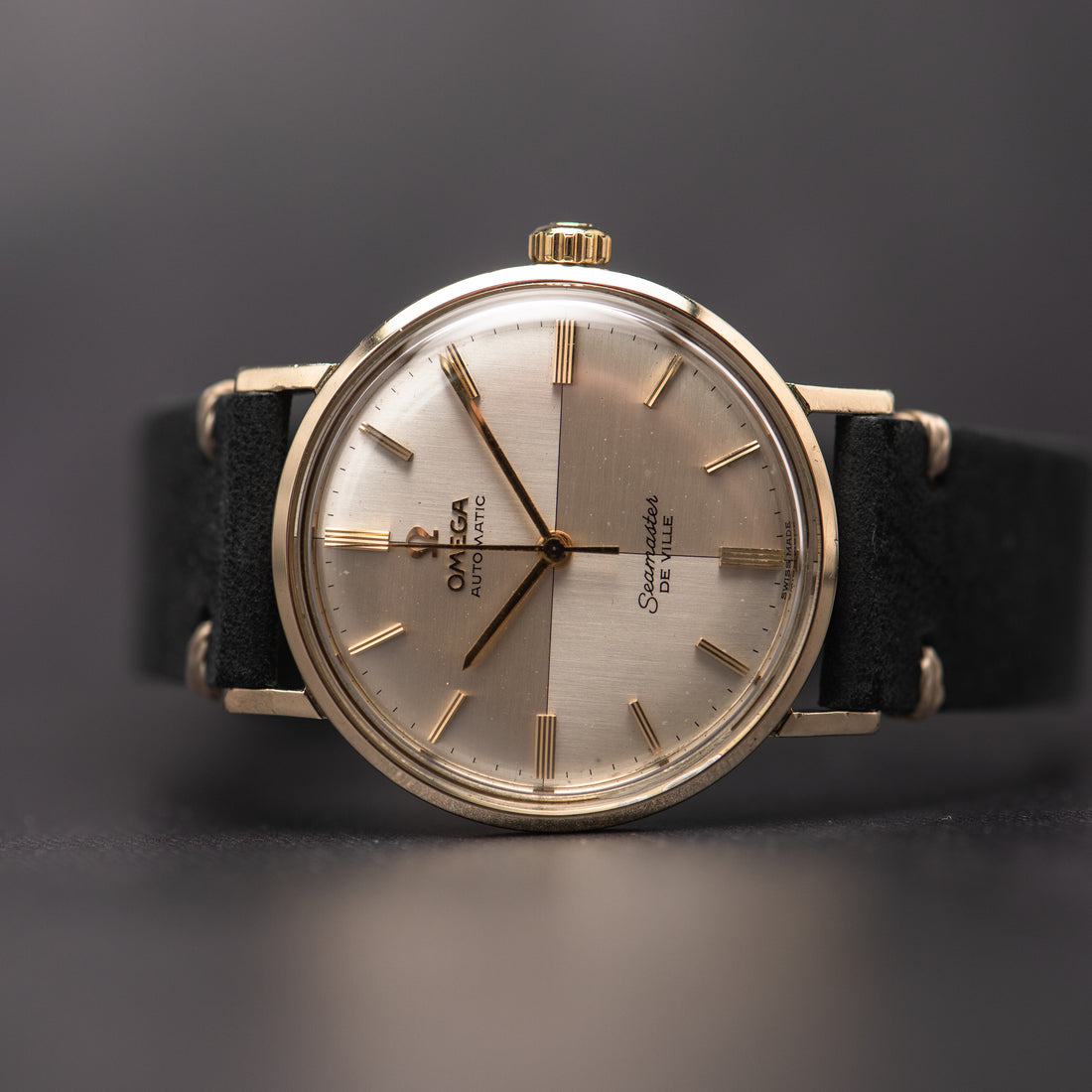 1964 14K GOLD FILLED OMEGA SEAMASTER DE VILLE HARLEQUIN CAL. 550 REF. LL6287-1