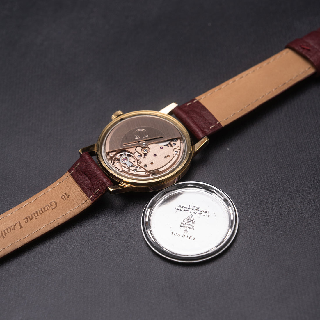 1973 OMEGA GENEVE QUICKSET SUNBURST RAINBOW HUE WITH PAPERWORK AND BUCKLE CAL. 1012 REF. 166.0163