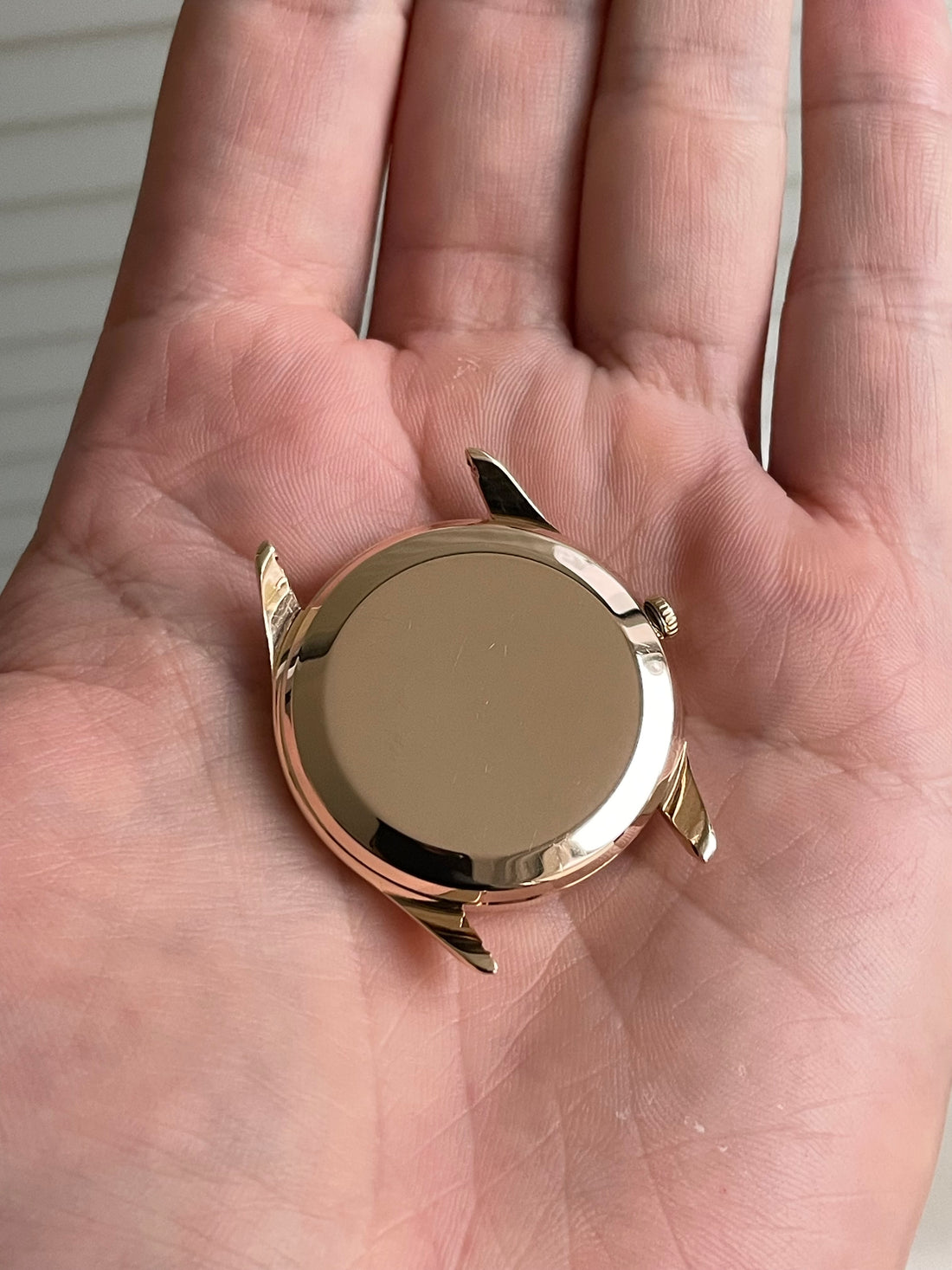 1952 OVERSIZE 14K ROSE GOLD OMEGA TRESOR HONEYCOMB CROSSHAIR SUB SECONDS CAL. 265 REF. 2619