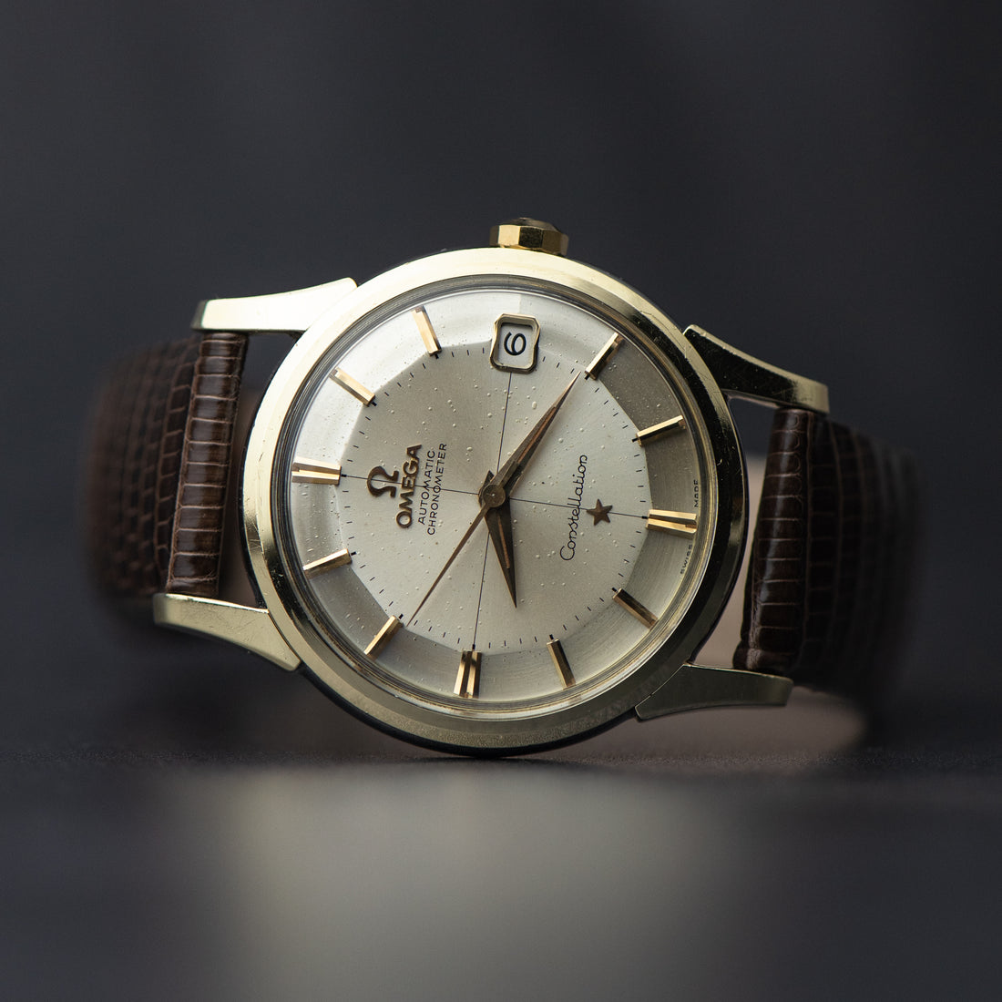 1961 OMEGA CONSTELLATION TWO TONE CROSSHAIR PIE PAN CAL. 561 REF. 14393 61 SC