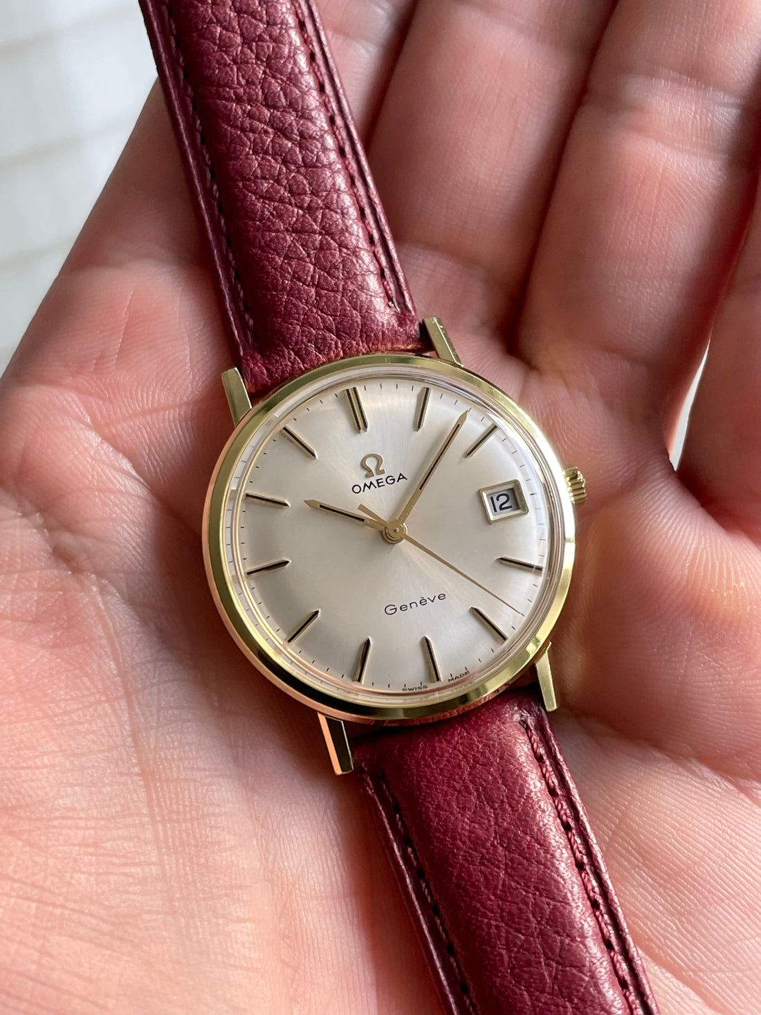 1969 OMEGA GENEVE QUICKSET SUNBURST CAL. 613 REF. 132.019