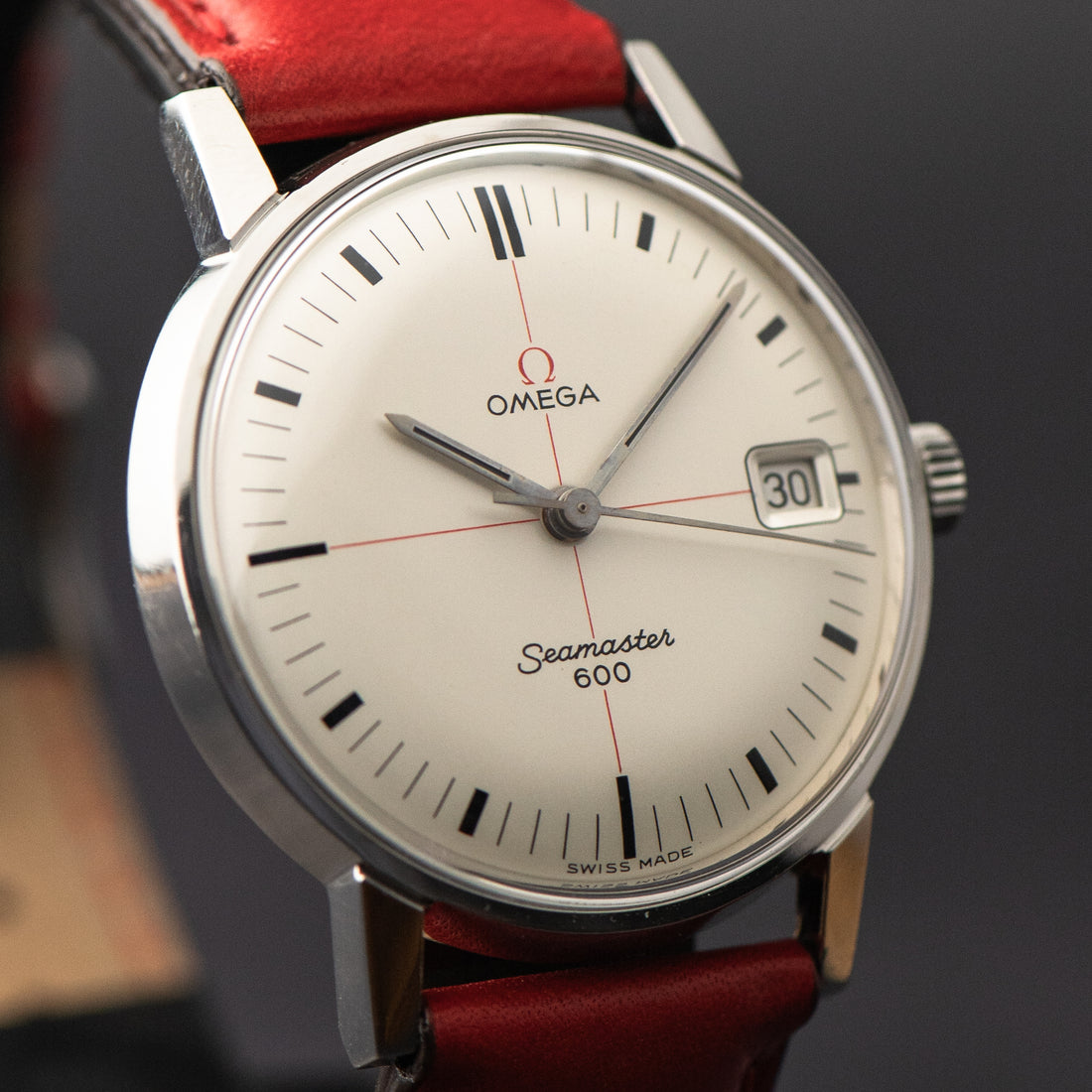 1965 OMEGA SEAMASTER 600 WHITE TECHNICAL RED CROSSHAIR CAL. 611 REF. 136.011