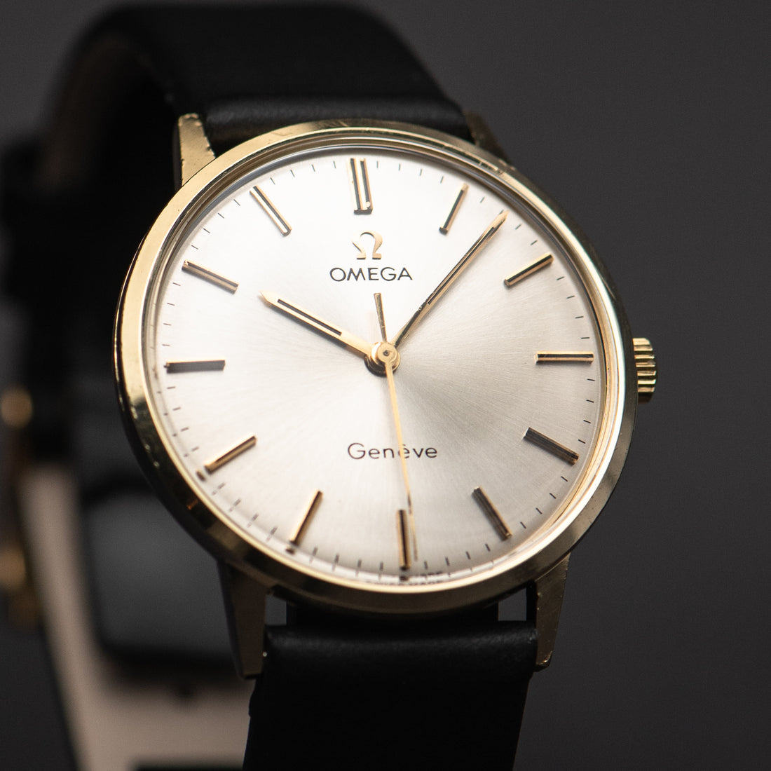 1969 14K GOLD OMEGA GENEVE SUNBURST CAL. 601 REF. 131.041