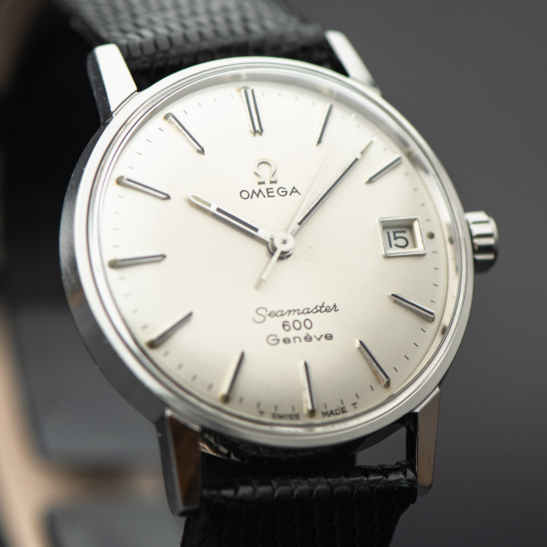 1967 DOUBLE SIGNED OMEGA SEAMASTER 600 GENEVE QUICKSET SUNBURST CAL. 613 REF. 136.011
