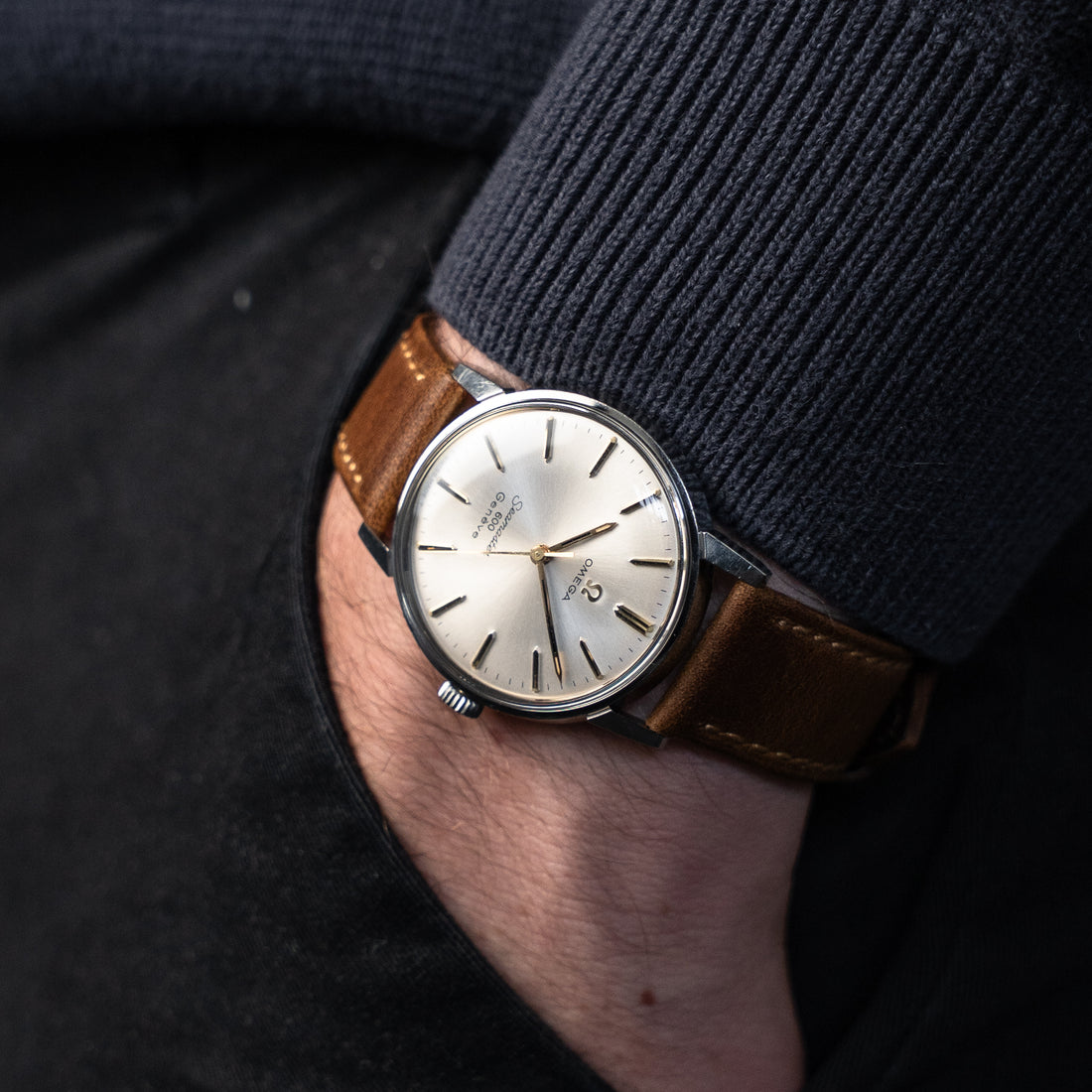 1967 DOUBLE SIGNED OMEGA SEAMASTER 600 GENEVE SUNBURST CAL. 601 REF. 135.011