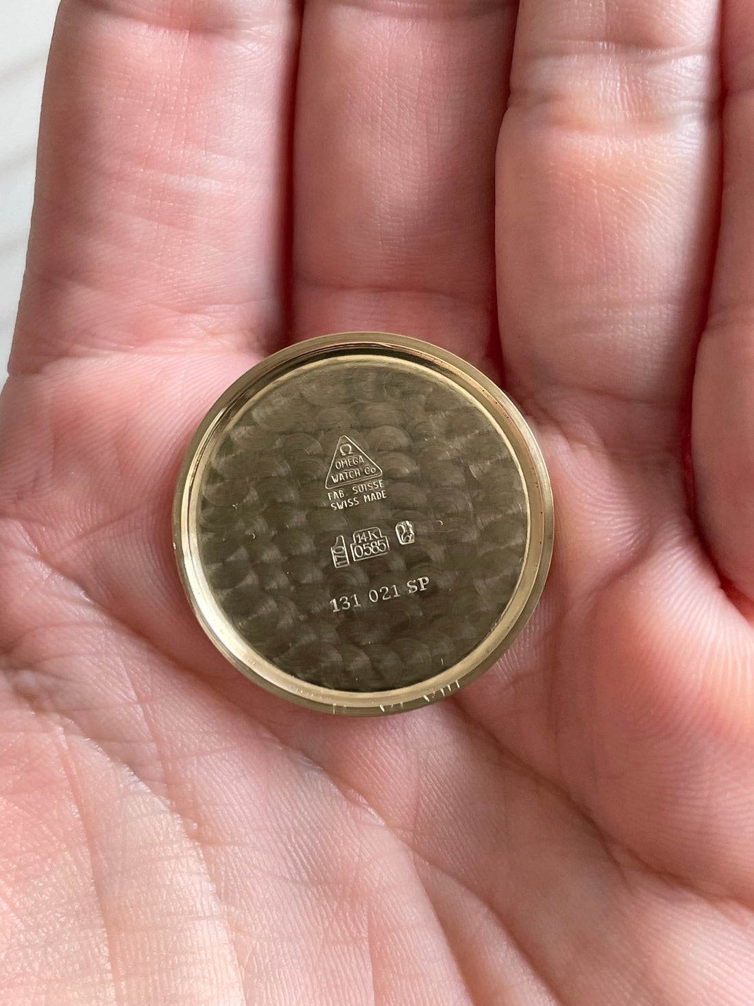 1968 14K GOLD OMEGA GENEVE SUNBURST CAL. 601 REF. 131.021 SP