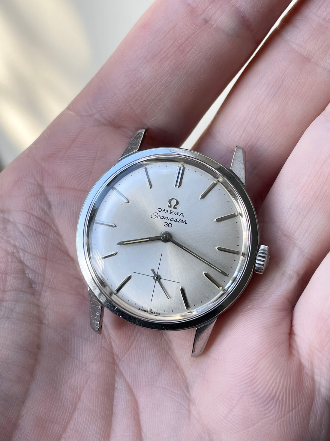 1963 OMEGA SEAMASTER 30 SUNBURST CROSSHAIR SUB SECONDS CAL. 269 REF. 125.007-63