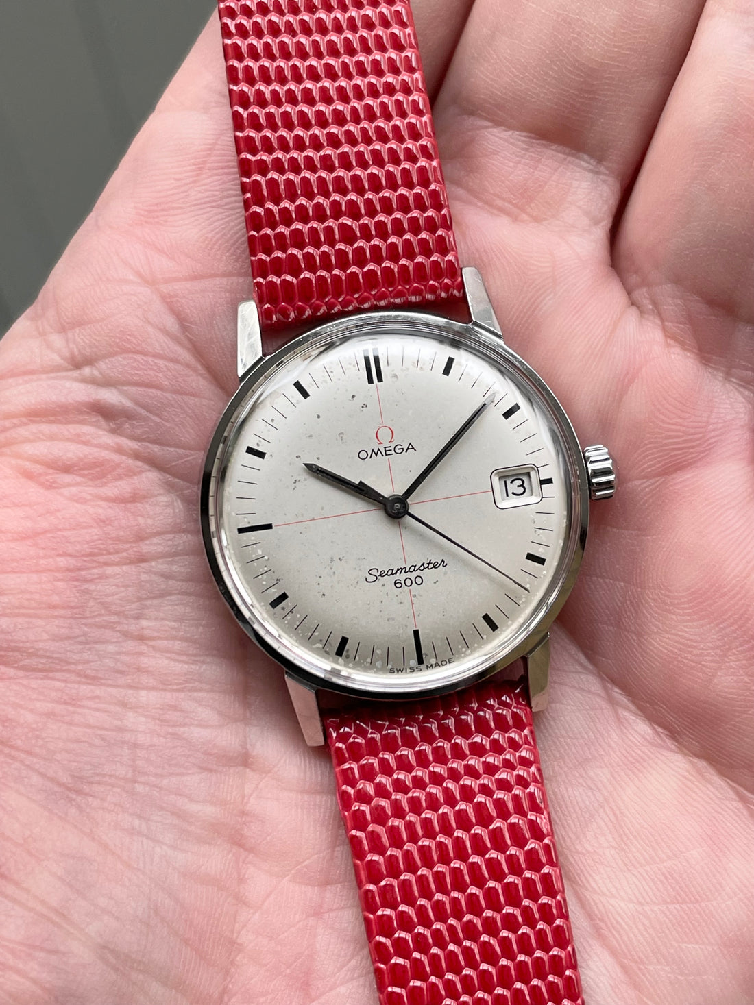 1965 OMEGA SEAMASTER 600 WHITE TECHNICAL RED CROSSHAIR CAL. 611 REF. 136.011