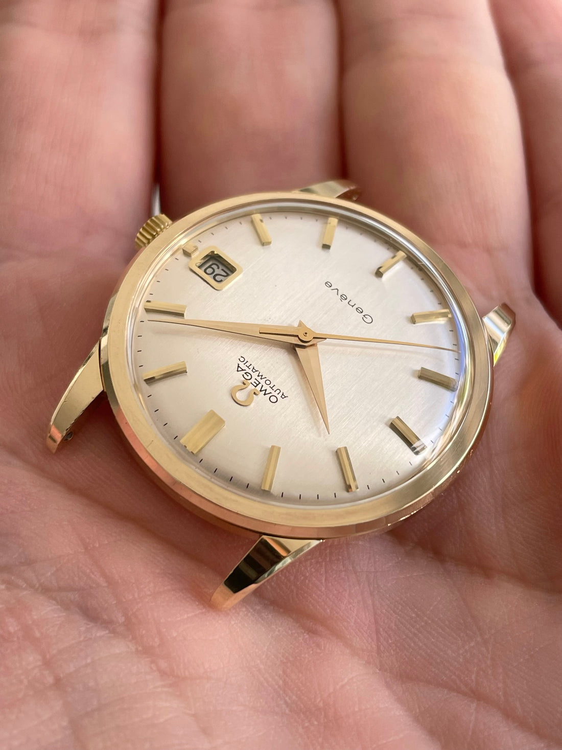 1968 9K GOLD OMEGA GENEVE QUICKSET WITH PAPERWORK CAL. 565 REF. 161/25418