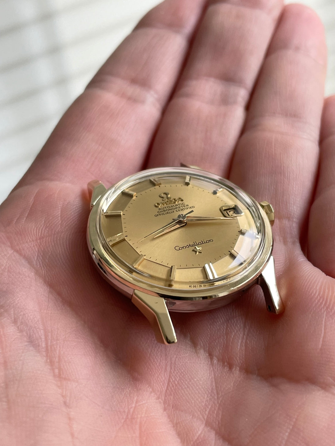 1967 OMEGA CONSTELLATION PIE PAN QUICKSET DOG-LEG CAL. 564 REF. 168.005