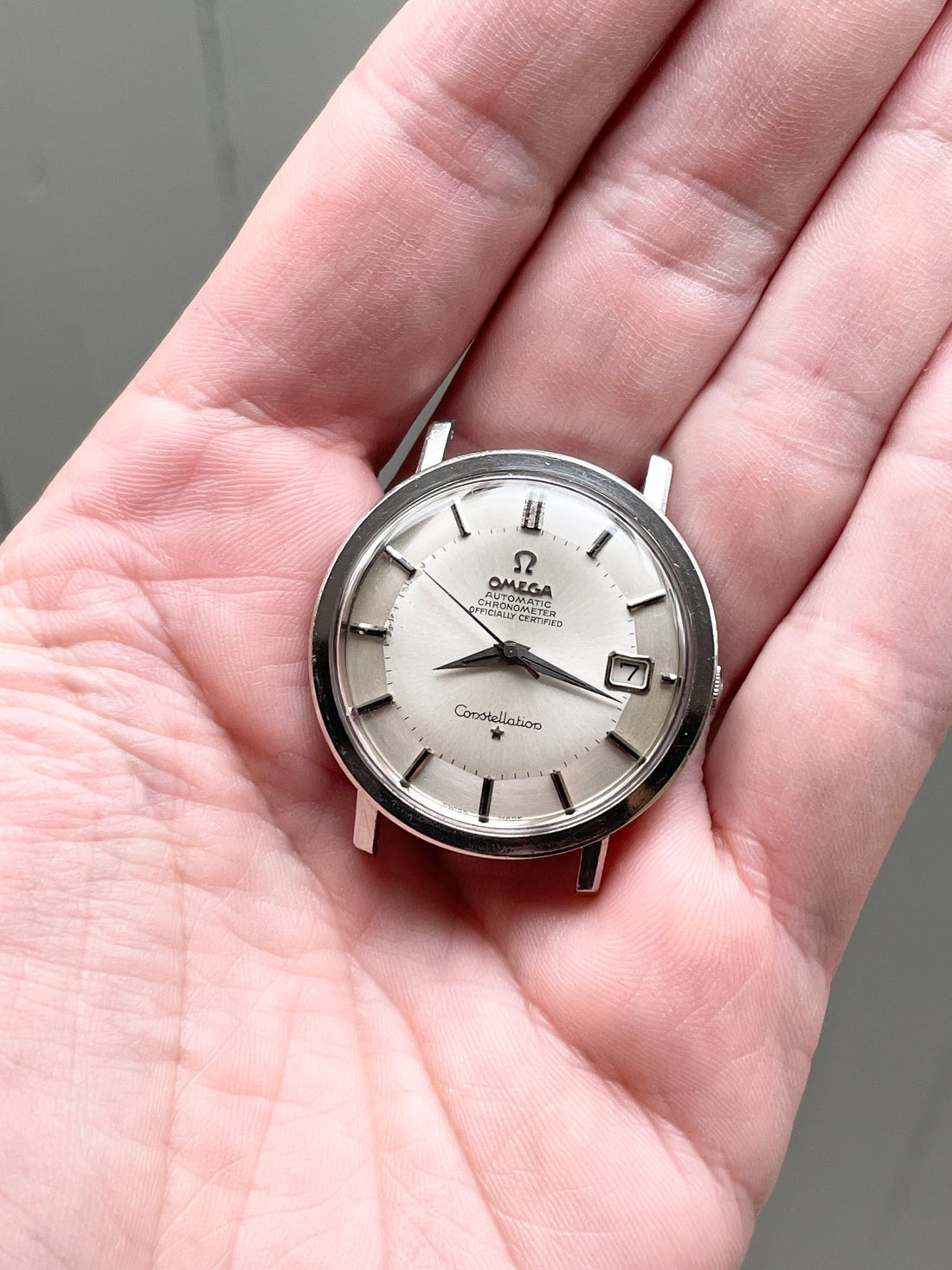 1966 OMEGA CONSTELLATION PIE PAN HIDDEN CROWN CAL. 561 REF. 168.004