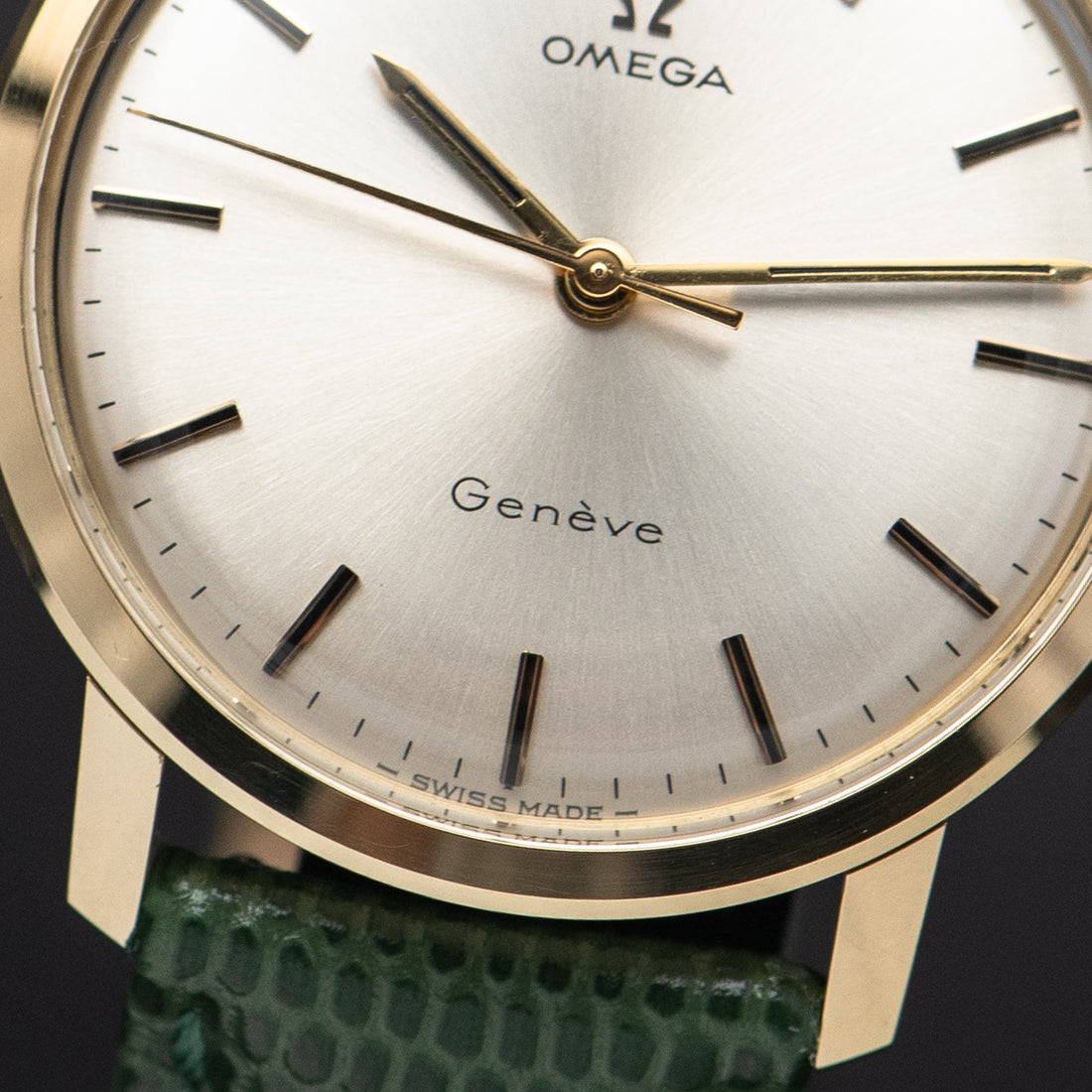 1968 14K GOLD OMEGA GENEVE SUNBURST CAL. 601 REF. 131.021 SP