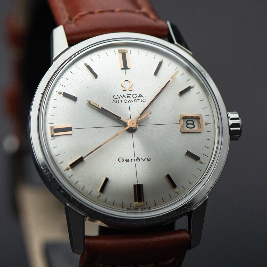 1967 OMEGA SEAMASTER GENEVE QUICKSET CROSSHAIR SUNBURST CAL. 565 REF. 166.037 SP